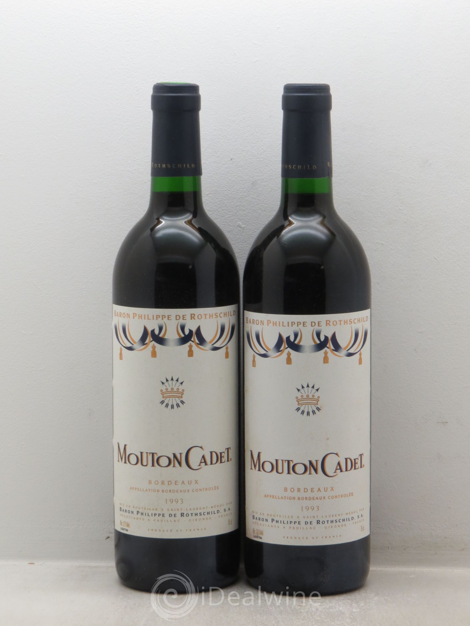 Château Mouton Cadet (sans prix de réserve) 1993 - Lot de 2 bouteilles - 0
