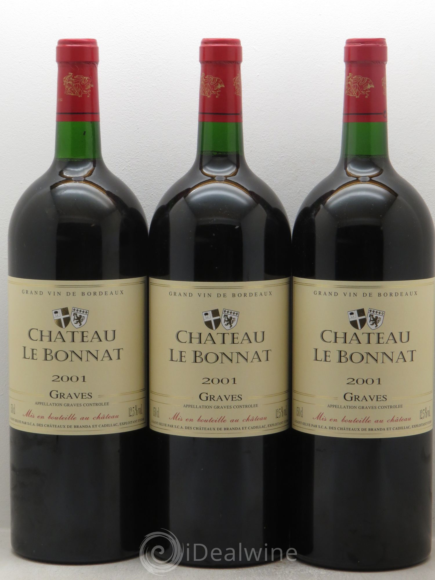 Graves Château le Bonnat 2001 - Posten von 3 Magnum - 0