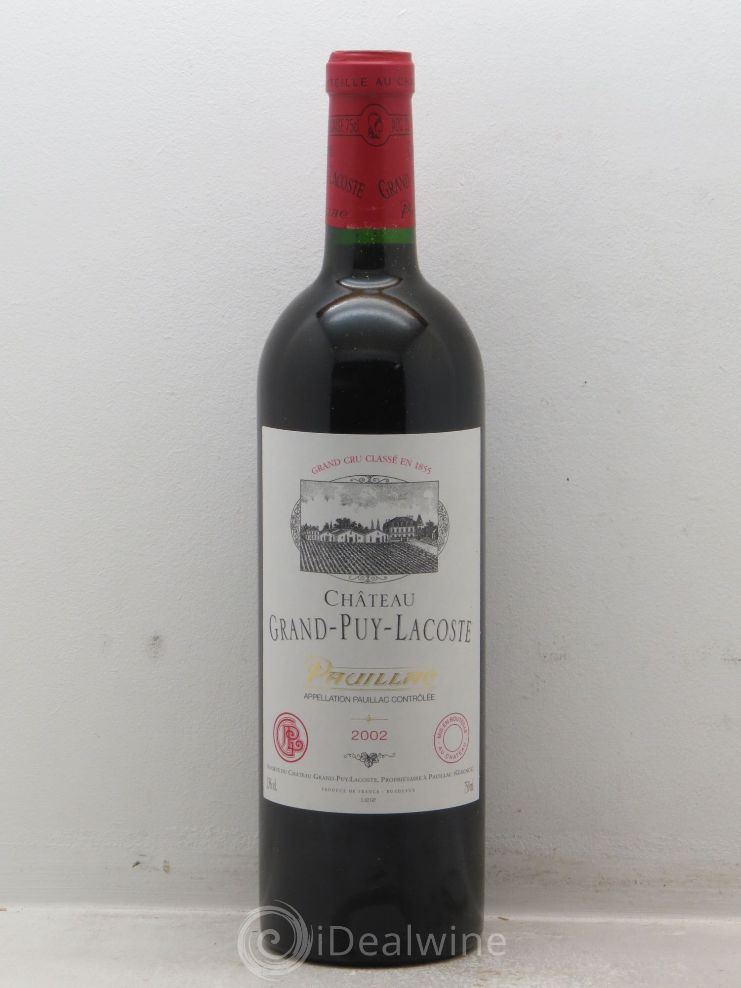Château Grand Puy Lacoste 5ème Grand Cru Classé 2002 - Lot de 12 bouteilles - 0