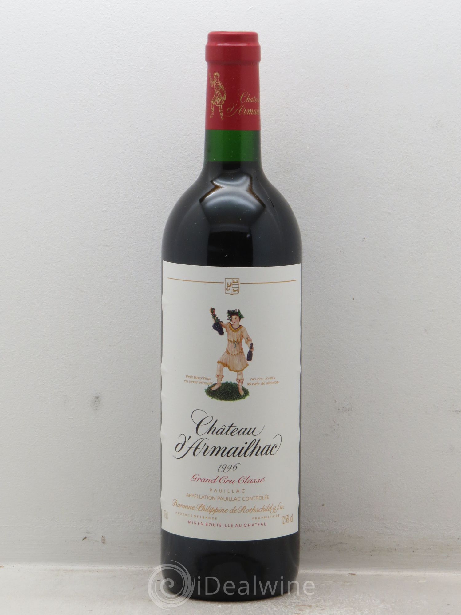 Château d' Armailhac - Mouton Baron(ne) Philippe 5ème Grand Cru Classé 1996 - Lot de 12 bouteilles - 0