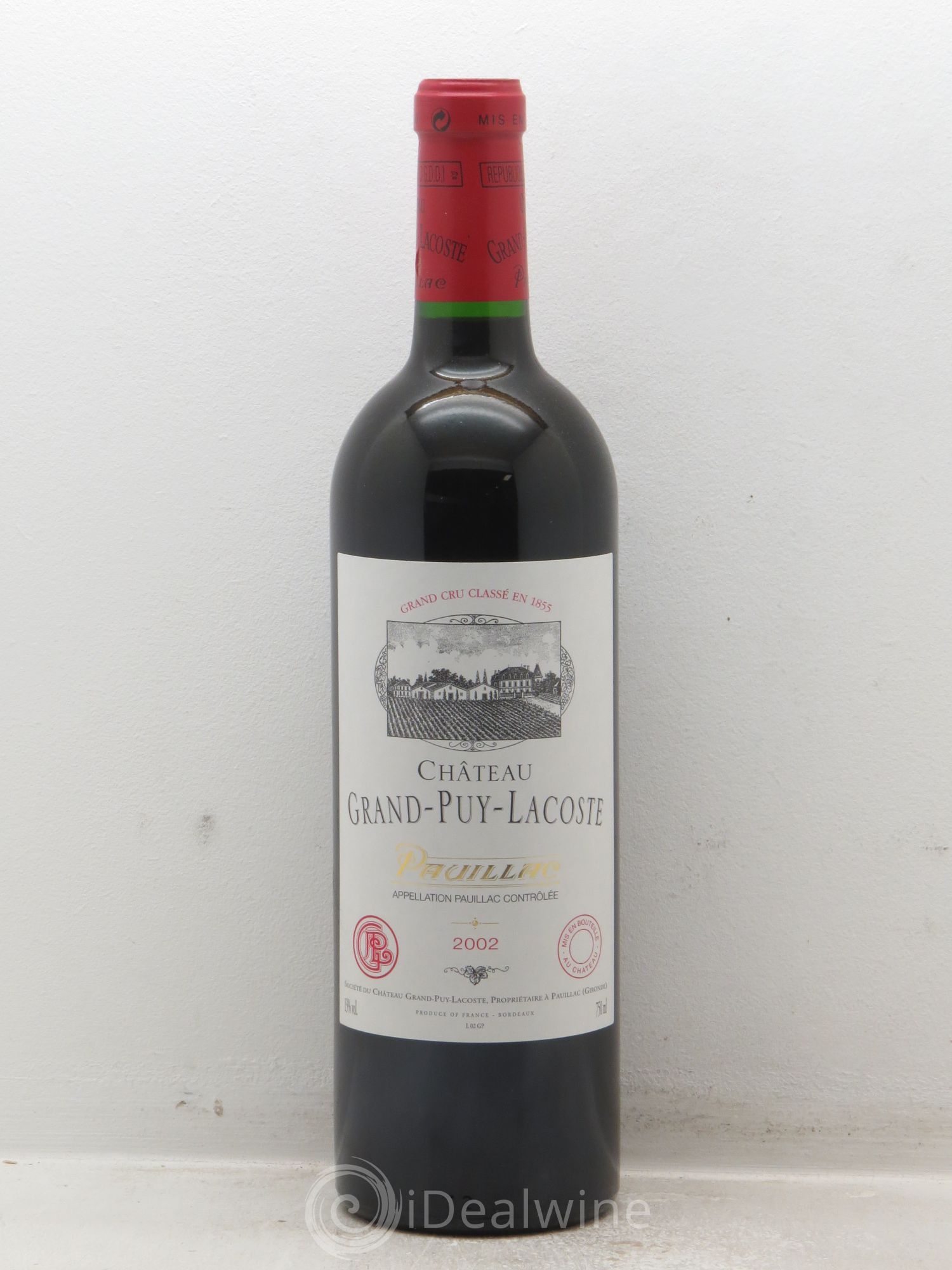 Château Grand Puy Lacoste 5ème Grand Cru Classé 2002 - Lot de 12 bouteilles - 0
