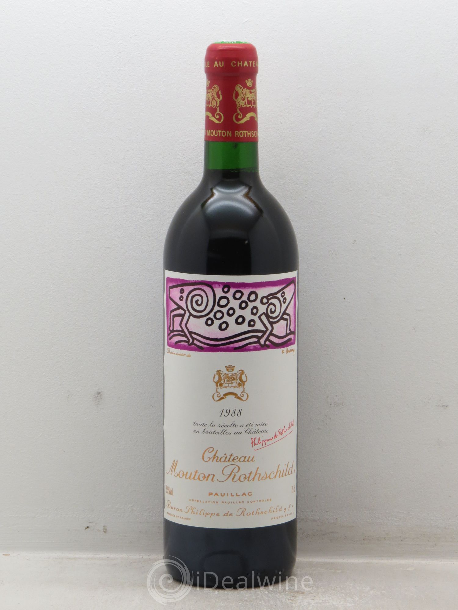 Château Mouton Rothschild 1er Grand Cru Classé 1988 - Lot de 1 bouteille - 0