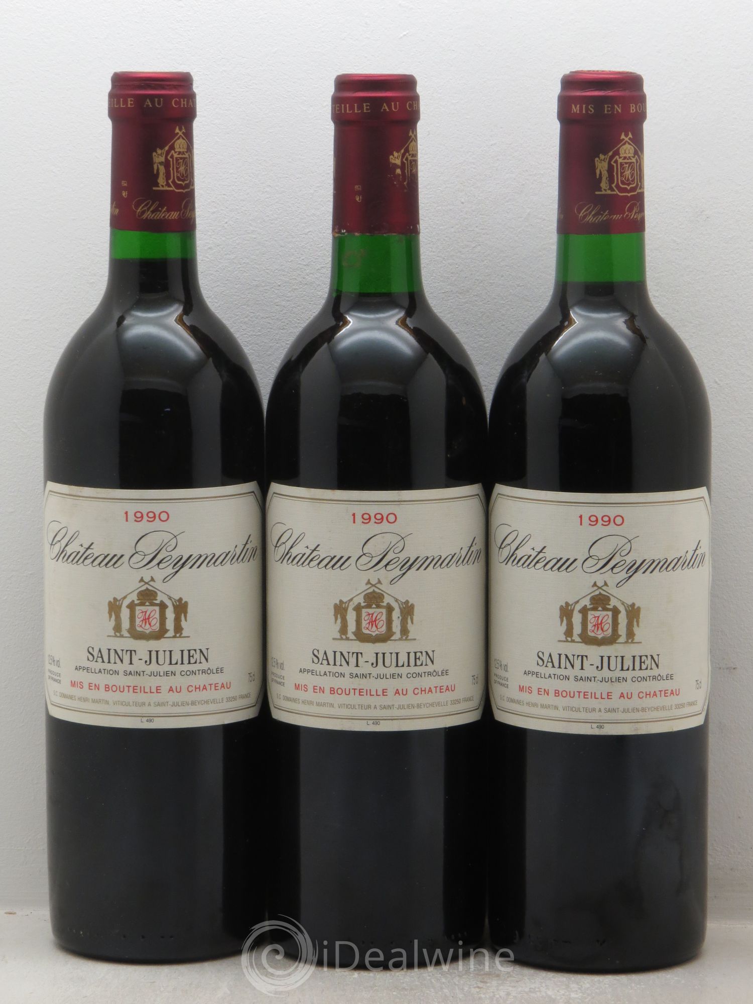 Saint-Julien Château Peymartin (sans prix de réserve - no reserve) 1990 - Posten von 3 Flaschen - 0