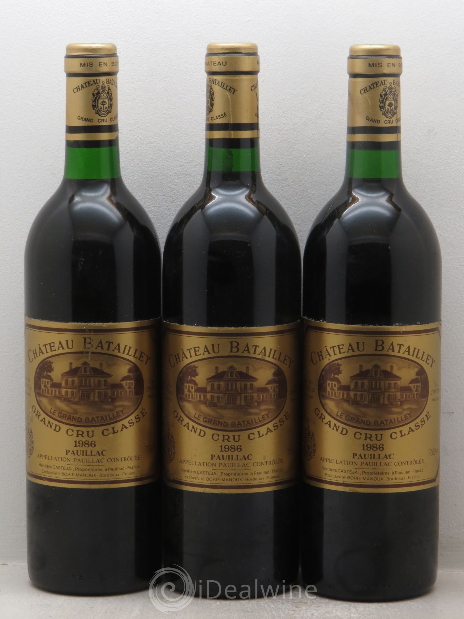 Château Batailley 5ème Grand Cru Classé (sans prix de réserve) 1986 - Lot de 3 bouteilles - 0
