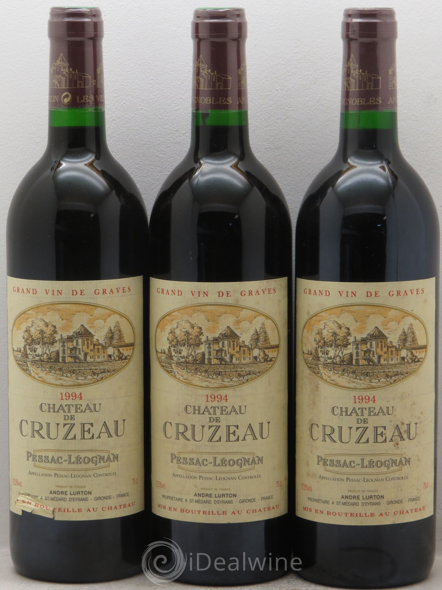 Château de Cruzeau (sans prix de réserve) 1994 - Lot de 3 bouteilles - 0