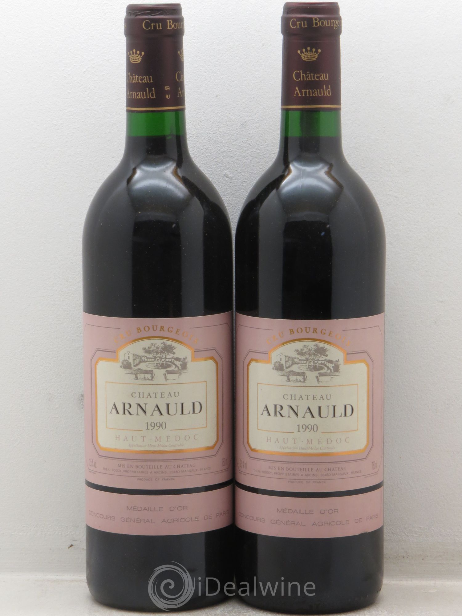 Haut Médoc Château Arnauld Roggy Theil (sans prix de réserve - no reserve) 1990 - Posten von 2 Flaschen - 0