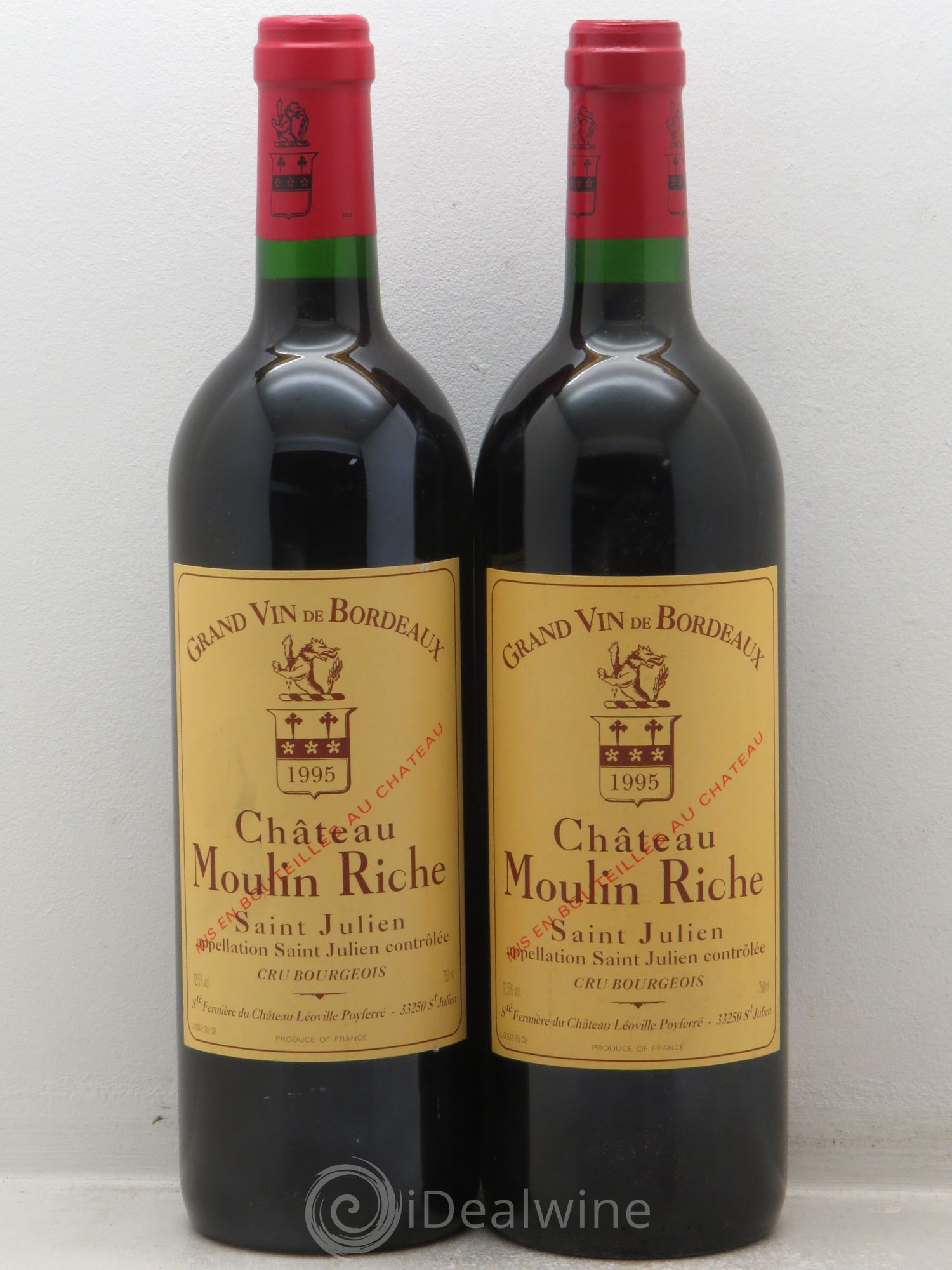 Château Moulin Riche (sans prix de réserve - no reserve) 1995 - Posten von 2 Flaschen - 0