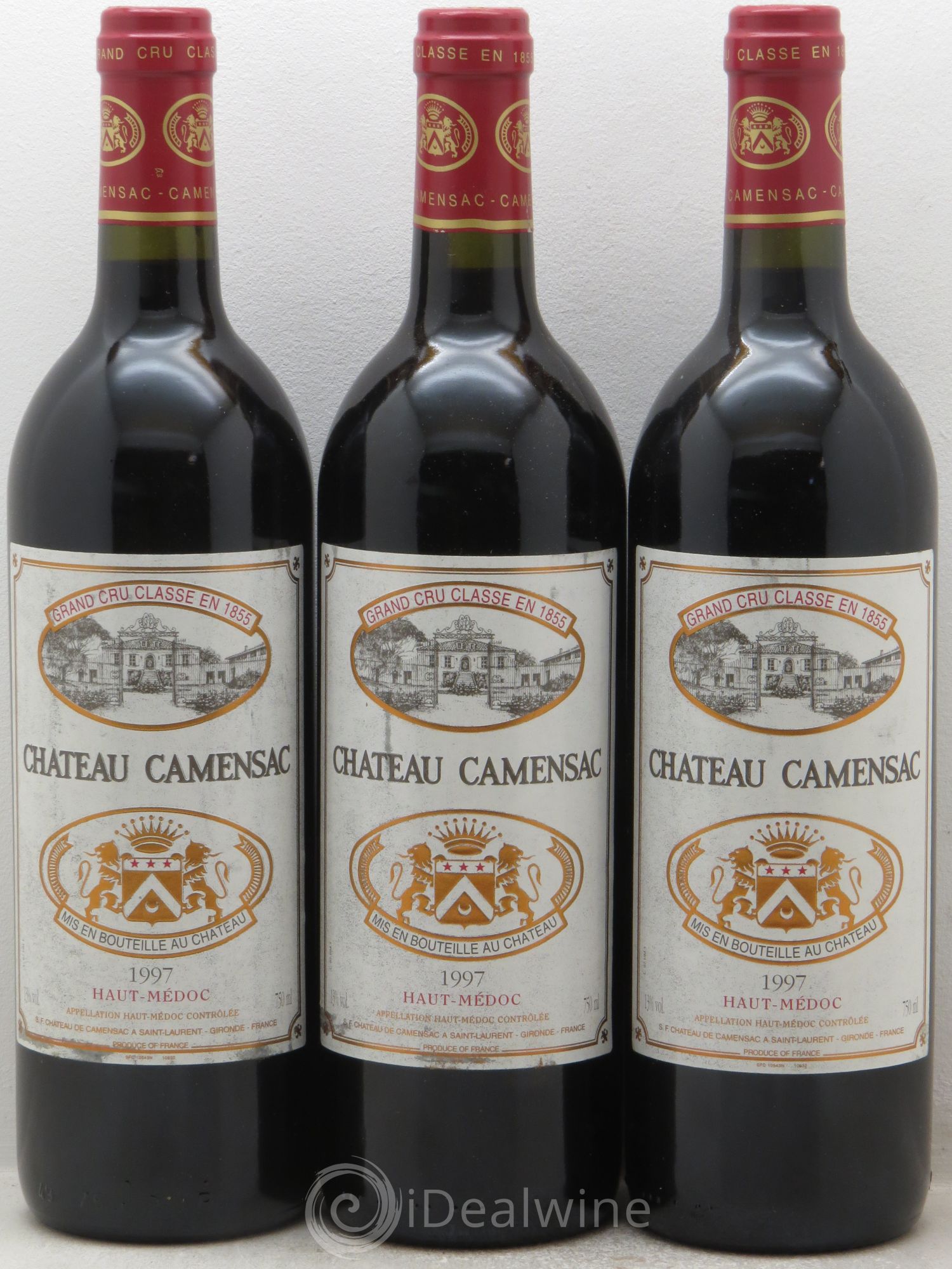 Château Camensac 5ème Grand Cru Classé 1997 - Lot de 3 bouteilles - 0