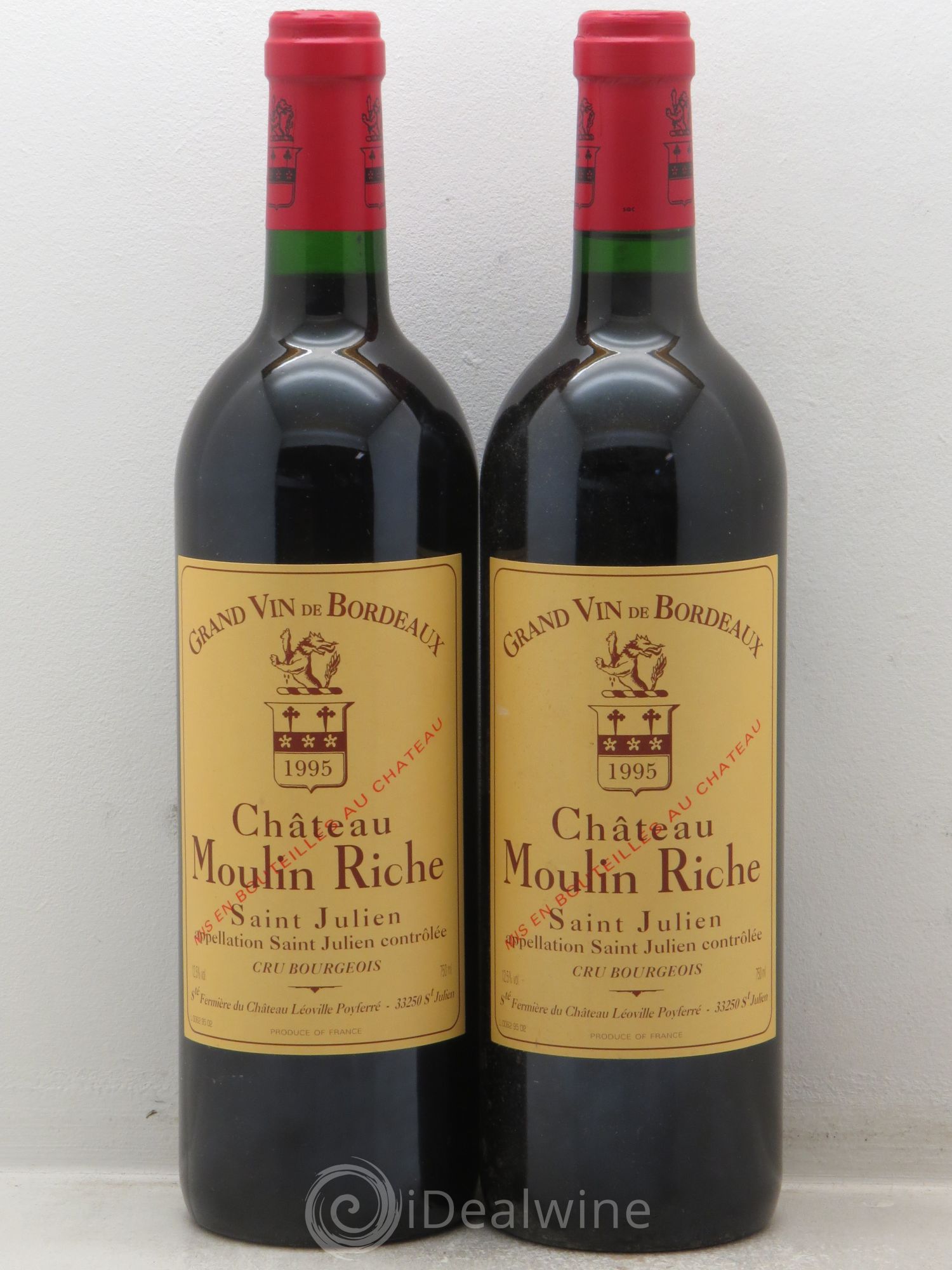 Château Moulin Riche (sans prix de réserve) 1995 - Lot de 2 bouteilles - 0