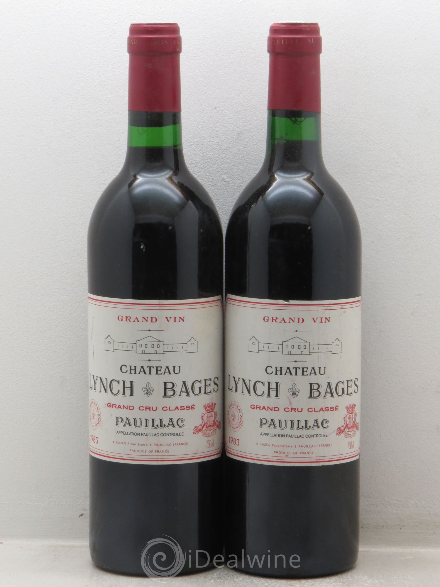 Château Lynch Bages 5ème Grand Cru Classé 1983 - Lot de 2 bouteilles - 0