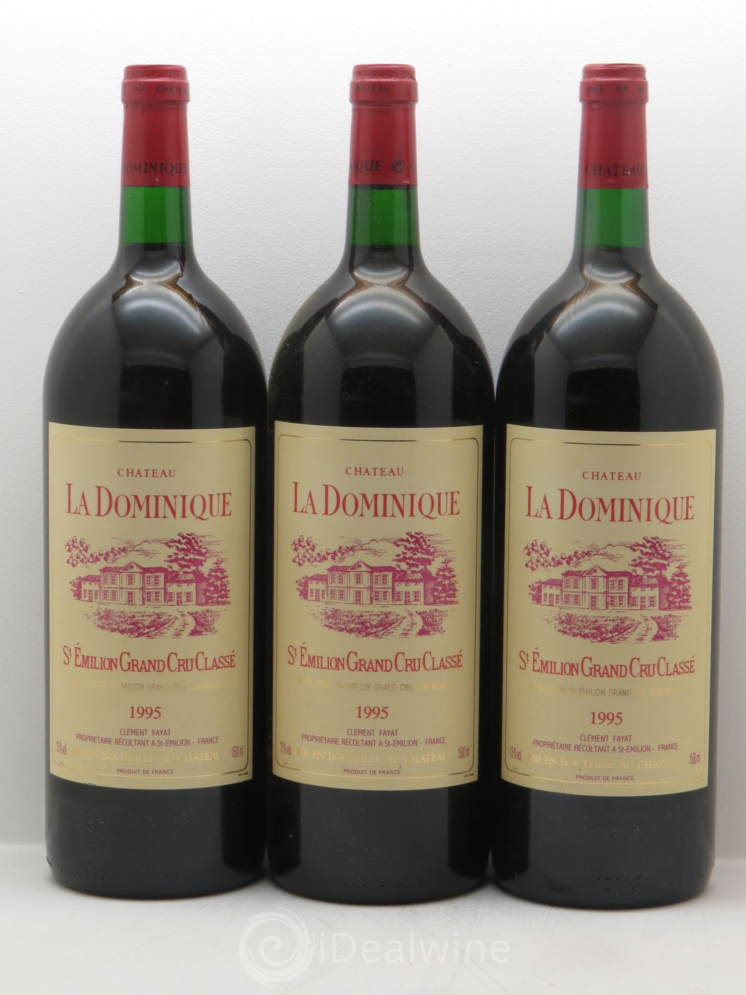 Château la Dominique Grand Cru Classé 1995 - Lot de 3 magnums - 0