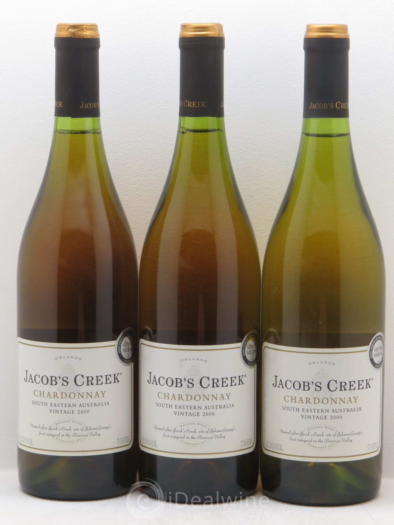 Australie Jacob's Creek Chardonnay Orlando (sans prix de réserve) 2000 - Posten von 3 Flaschen - 0