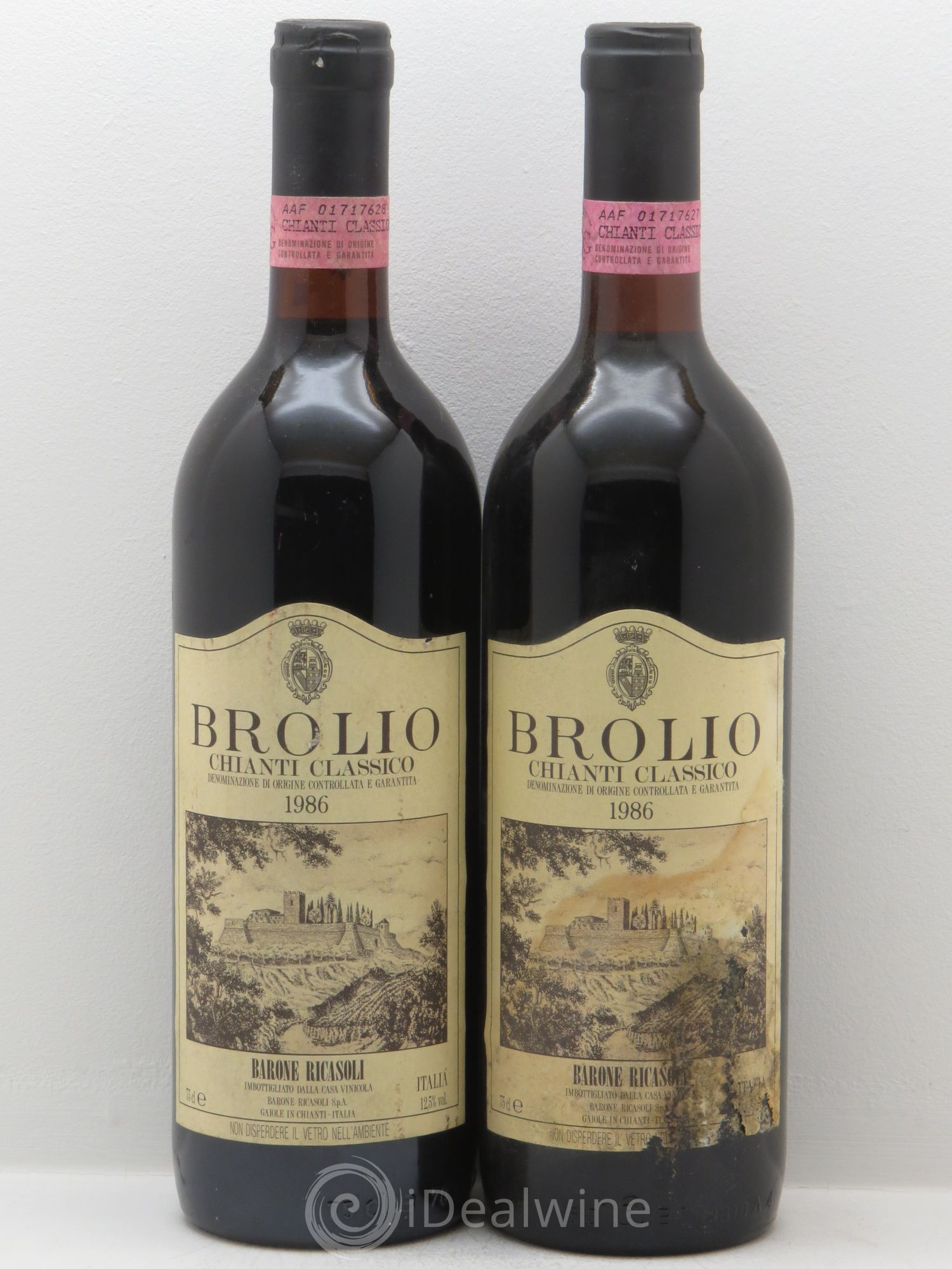 Chianti Classico DOCG Brolio Barone Ricasoli (sans prix de réserve) 1986 - Posten von 2 Flaschen - 0