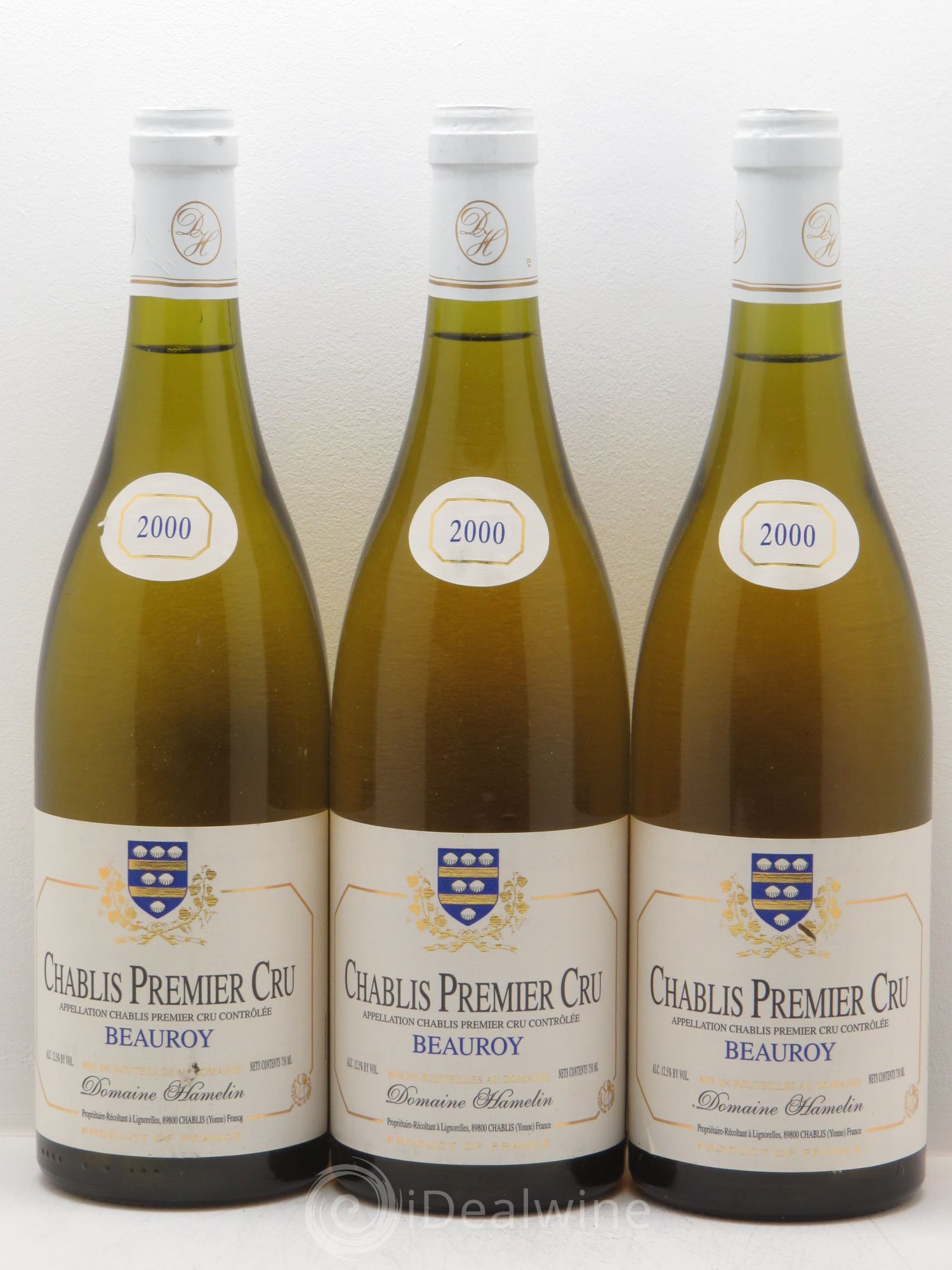 Chablis 1er Cru Hamelin (sans prix de réserve) 2000 - Posten von 3 Flaschen - 0