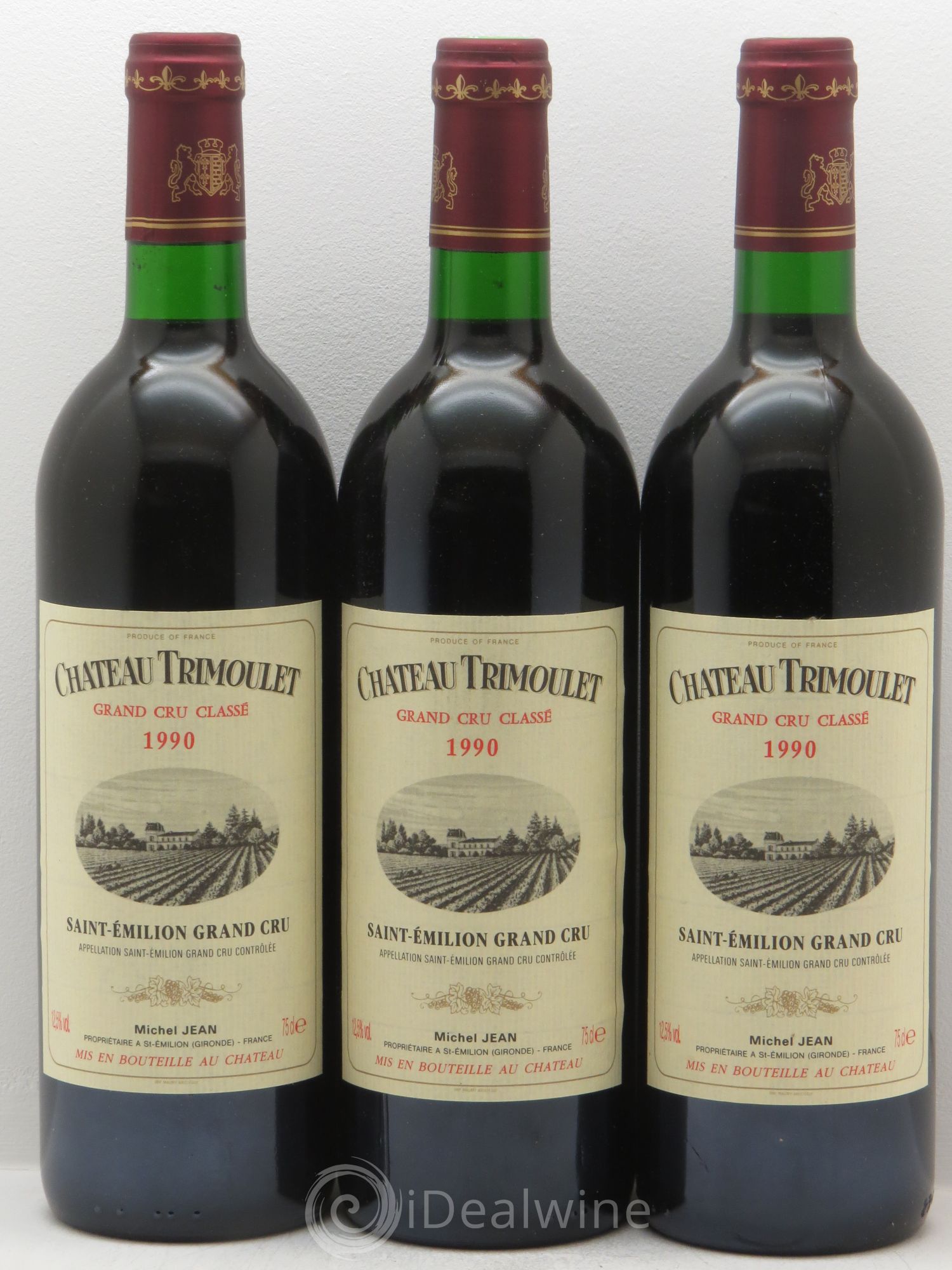 Château Trimoulet 1990 - Lot de 3 bouteilles - 0