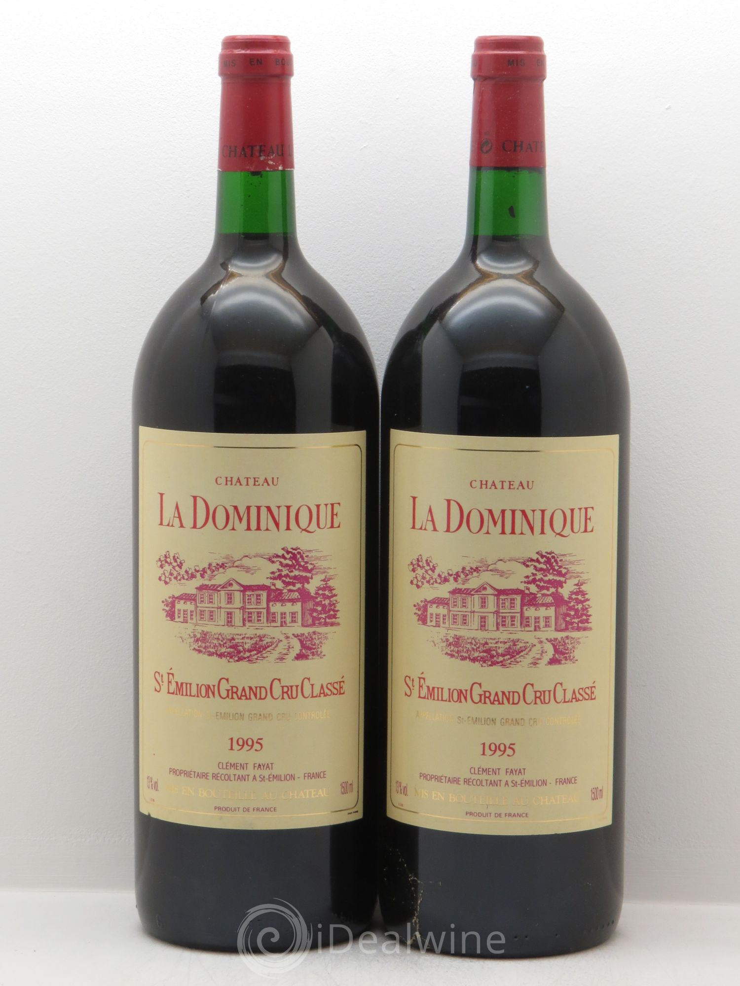 Château la Dominique Grand Cru Classé 1995 - Lot de 2 magnums - 0