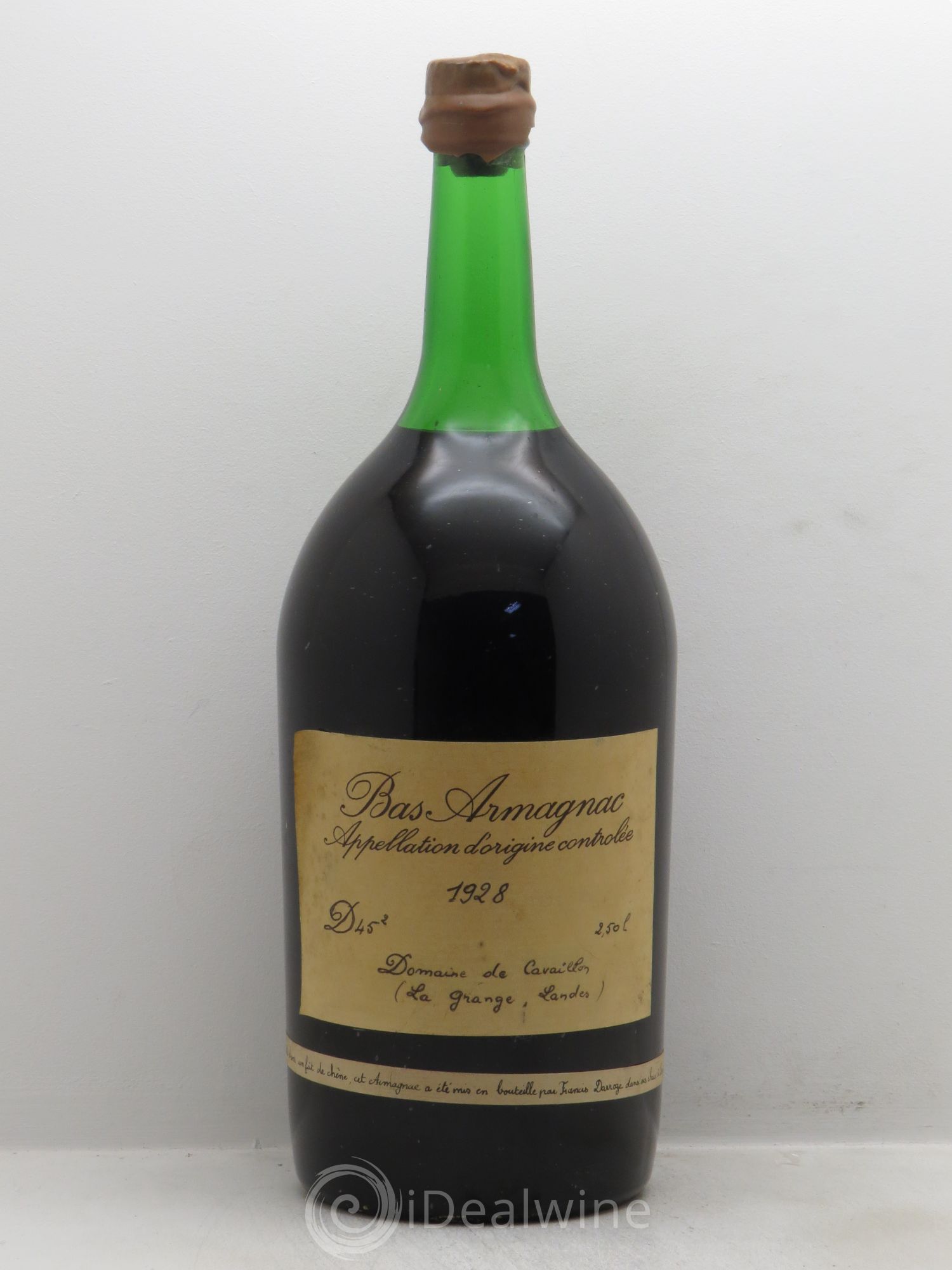 Bas-Armagnac Domaine de Cavaillon (2.5L) 1928 - Posten von 1 Doppel-Magnum - 0