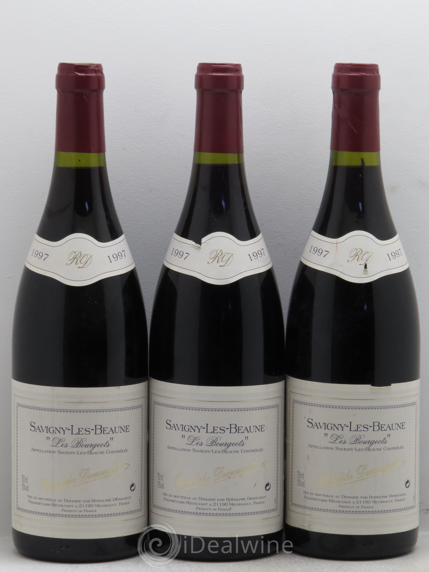 Savigny-lès-Beaune les Bourgeots Rodolphe Demougeot (sans prix de réserve) 1997 - Posten von 3 Flaschen - 0