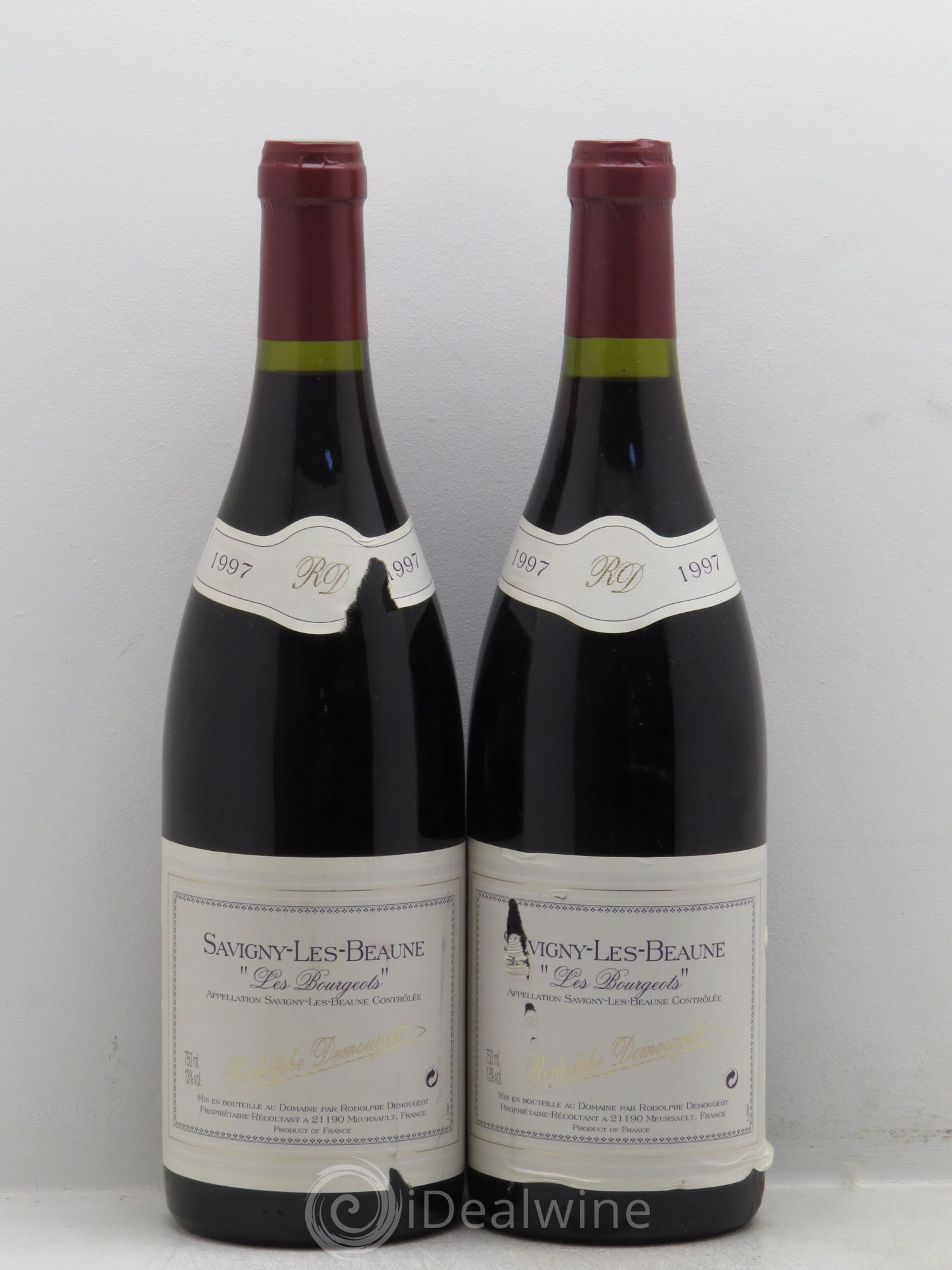 Savigny-lès-Beaune les Bourgeots Rodolphe Demougeot 1997 - Posten von 2 Flaschen - 0