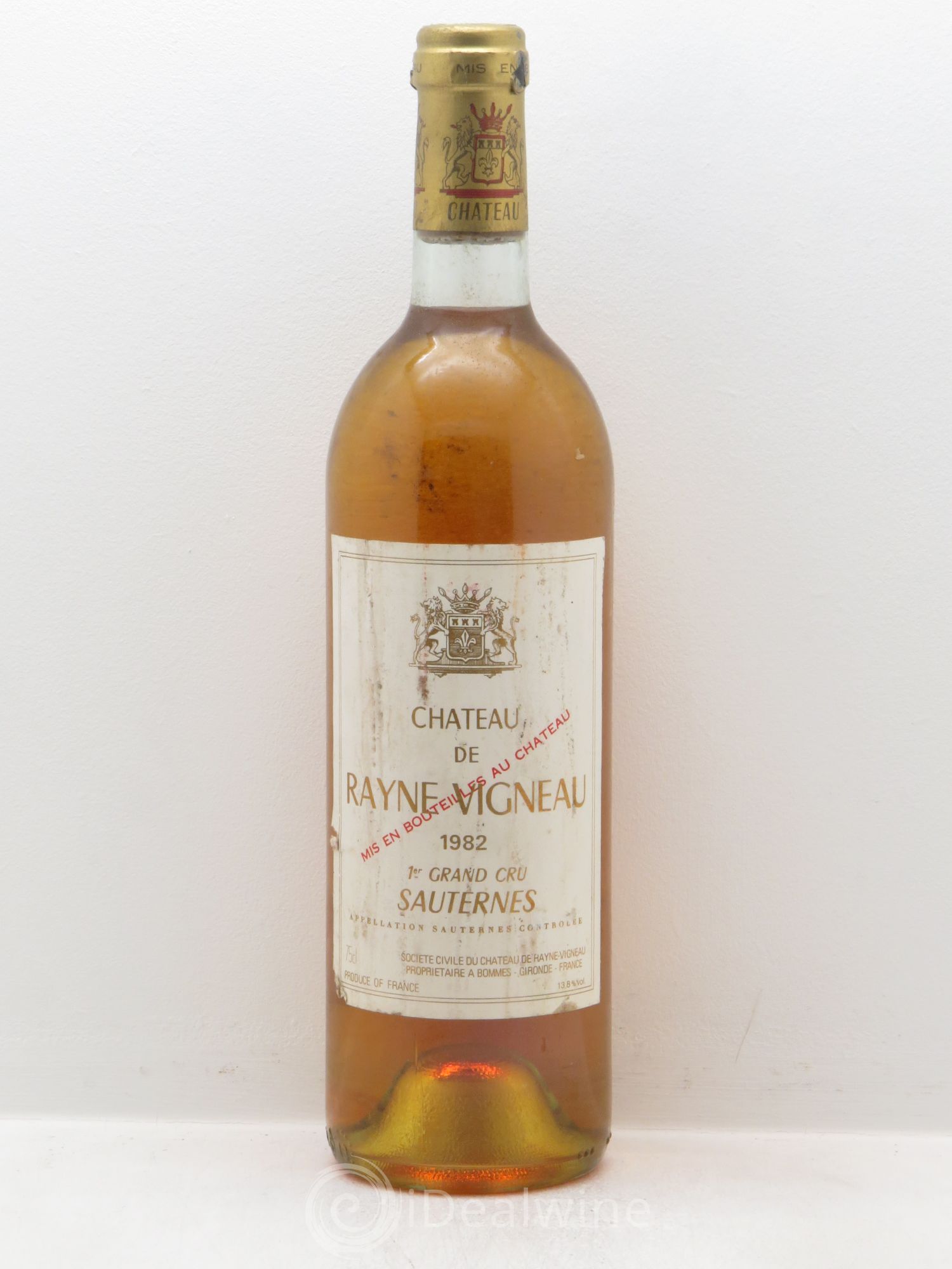 Château de Rayne Vigneau 1er Grand Cru Classé (senza prezzo di riserva) 1982 - Lotto di 1 bottiglia - 0