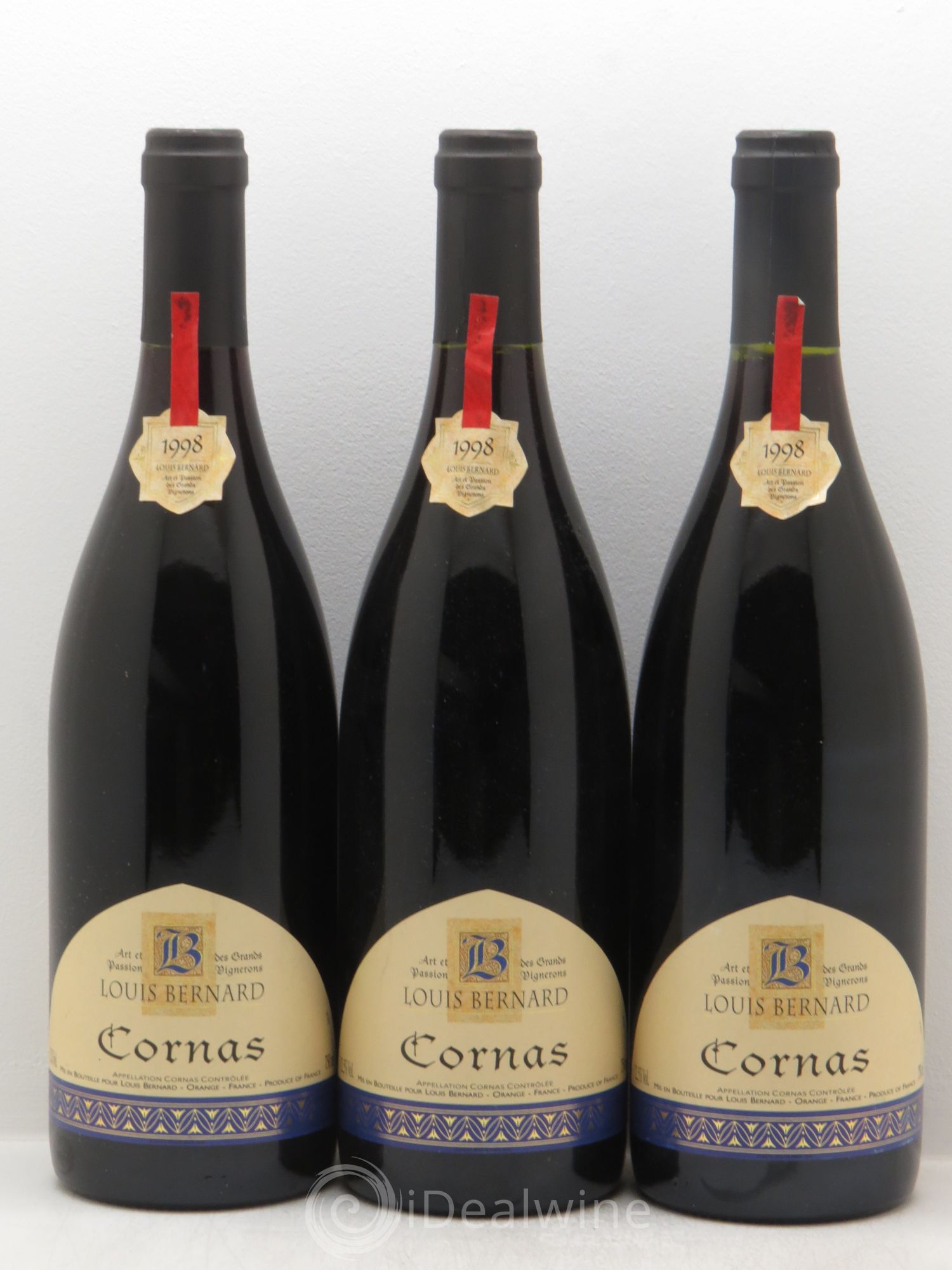 Cornas Louis Bernard (sans prix de réserve) 1998 - Posten von 3 Flaschen - 0