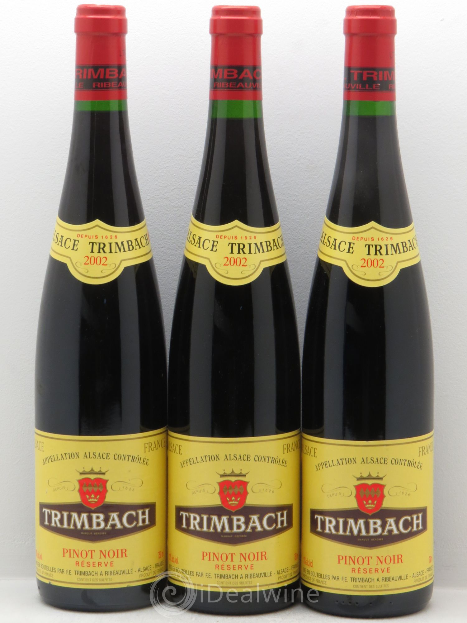 Pinot Noir Trimbach Réserve (sans prix de réserve) 2002 - Posten von 3 Flaschen - 0