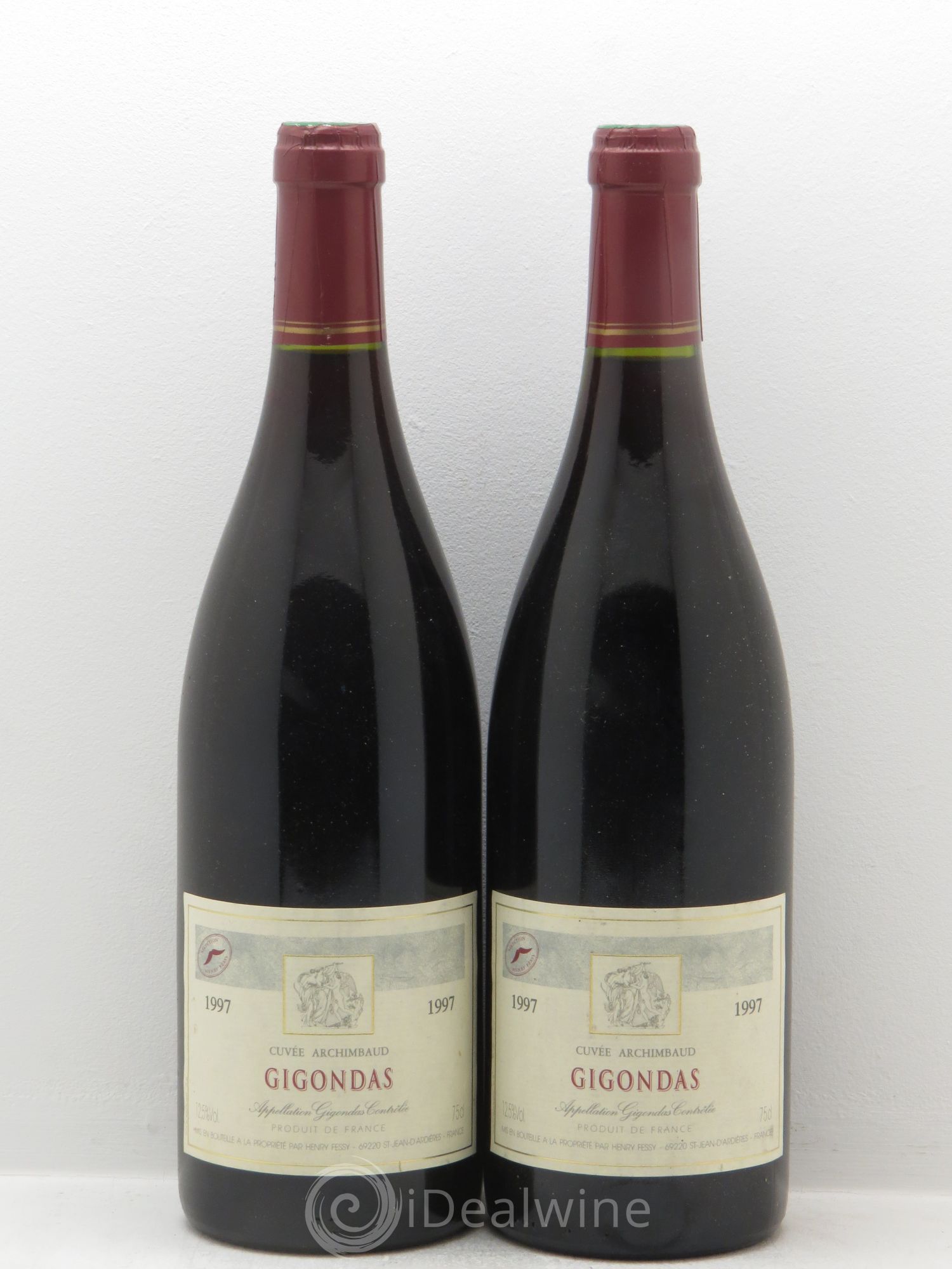 Gigondas Cuvée Archimbaud Henri Fessy (sans prix de réserve) 1997 - Posten von 2 Flaschen - 0