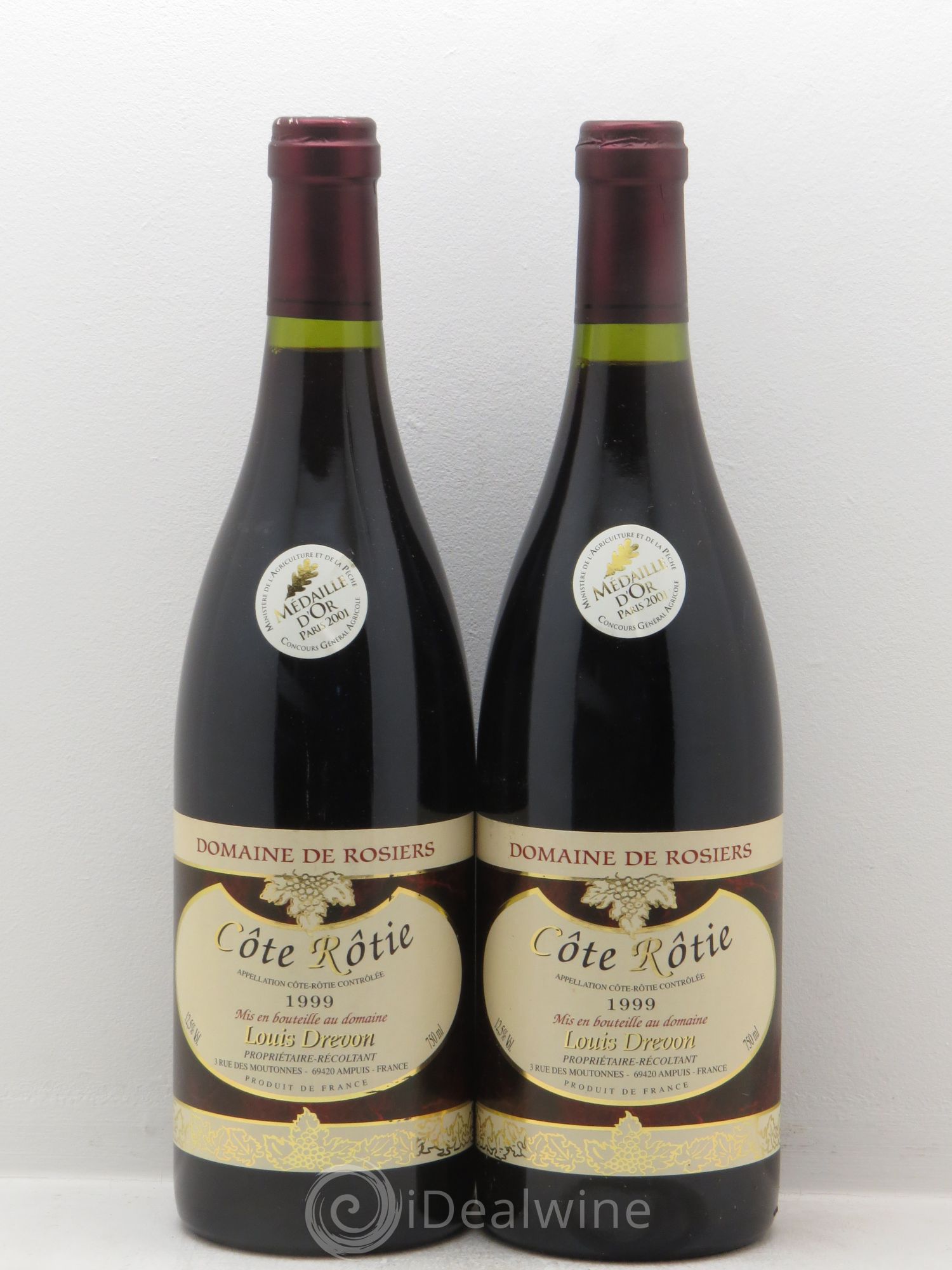 Côte-Rôtie Domaine des Rosiers 1999 - Posten von 2 Flaschen - 0