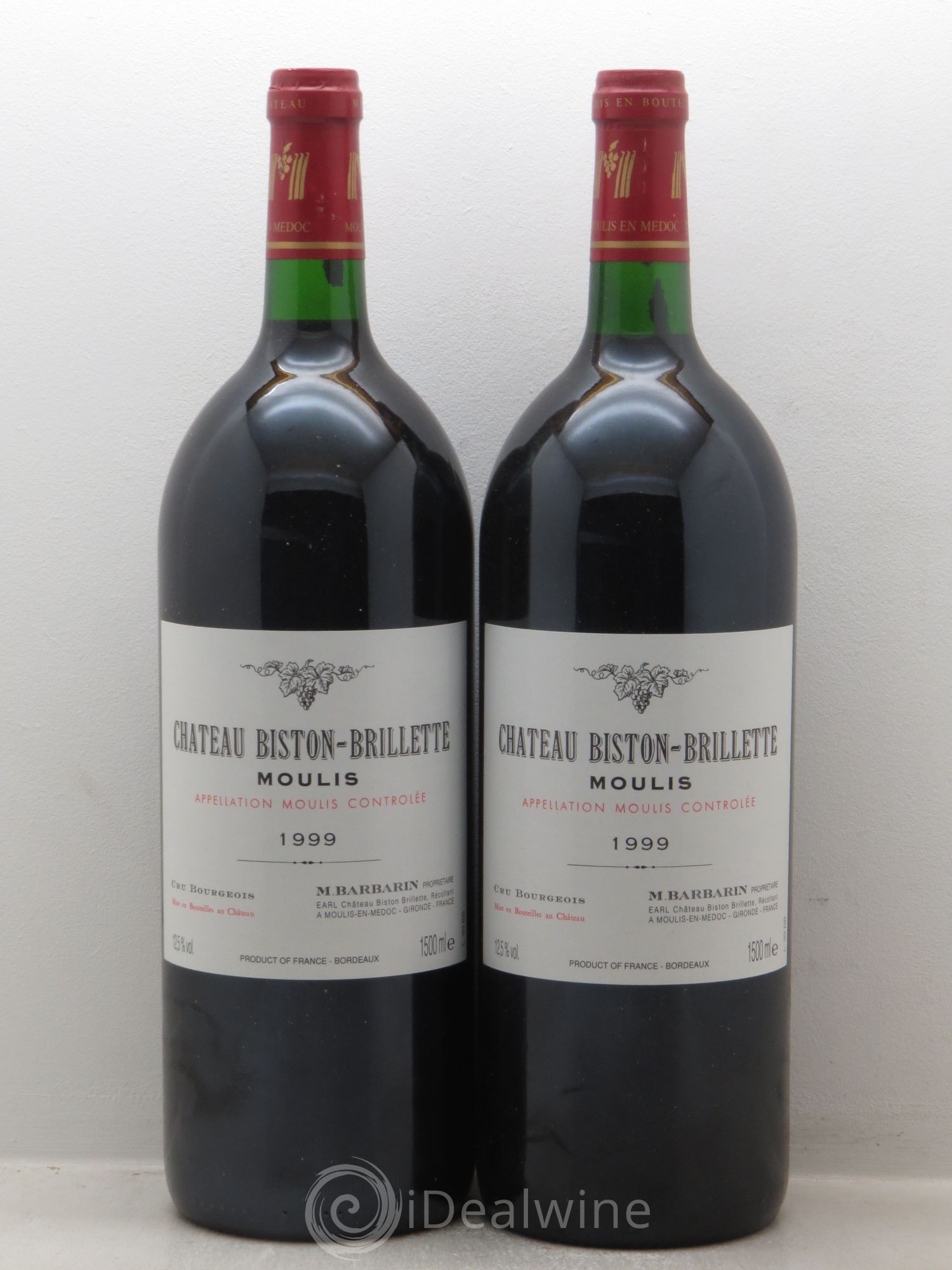 Château Biston Brillette 1999 - Lot de 2 magnums - 0