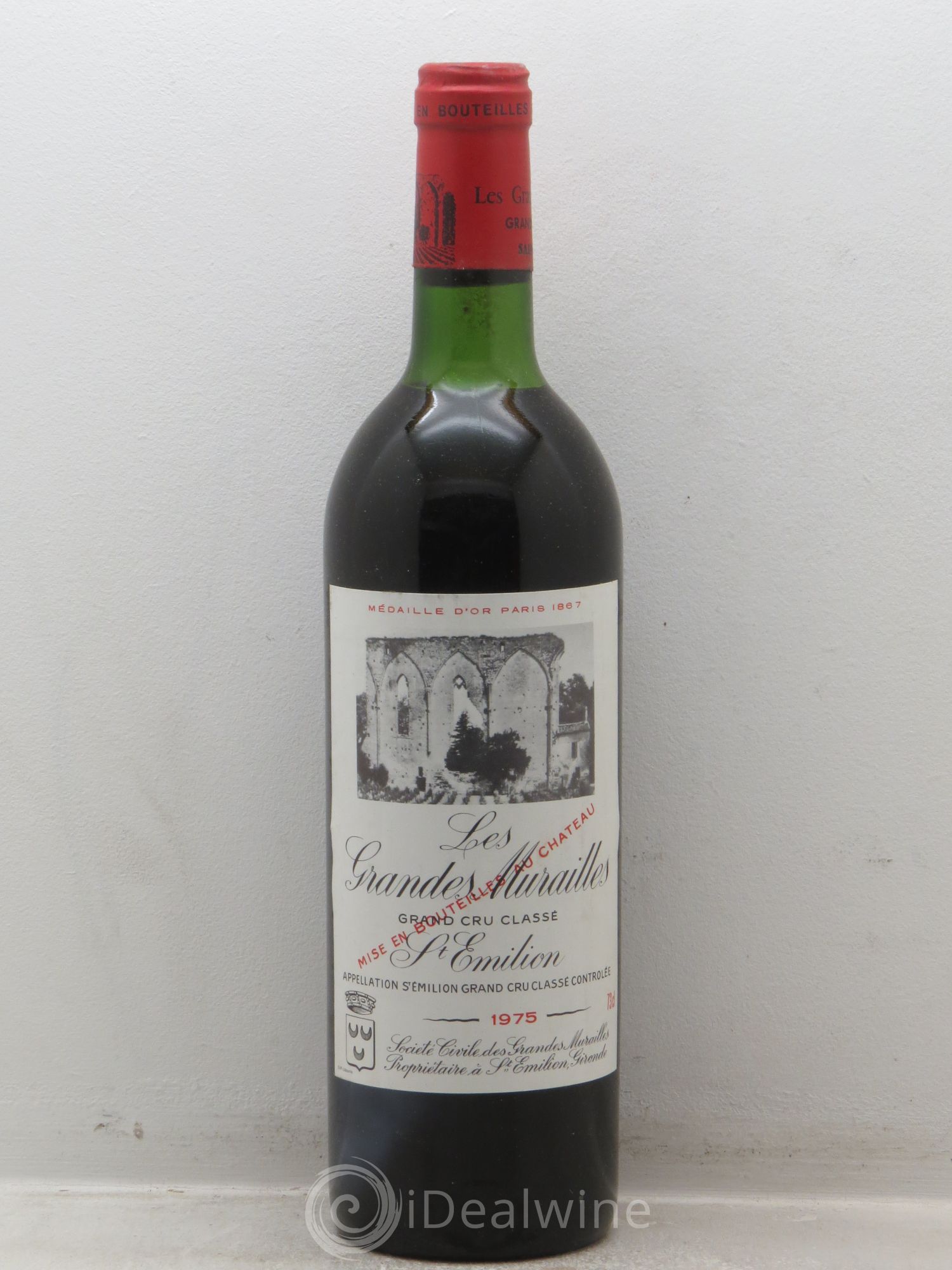 Château les Grandes Murailles Grand Cru Classé 1975 - Lot de 12 bouteilles - 0