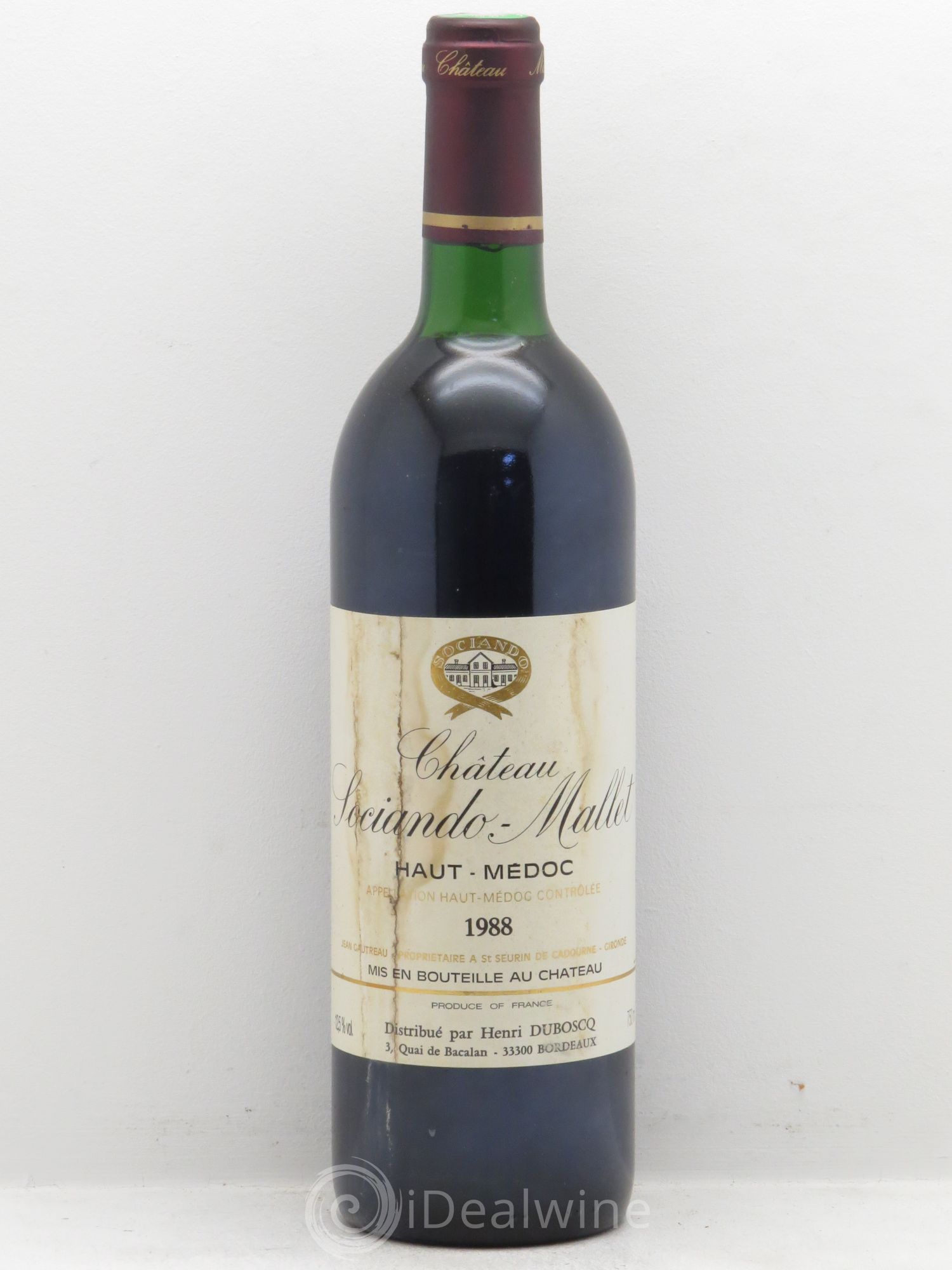 Château Sociando Mallet 1988 - Lot de 12 bouteilles - 0