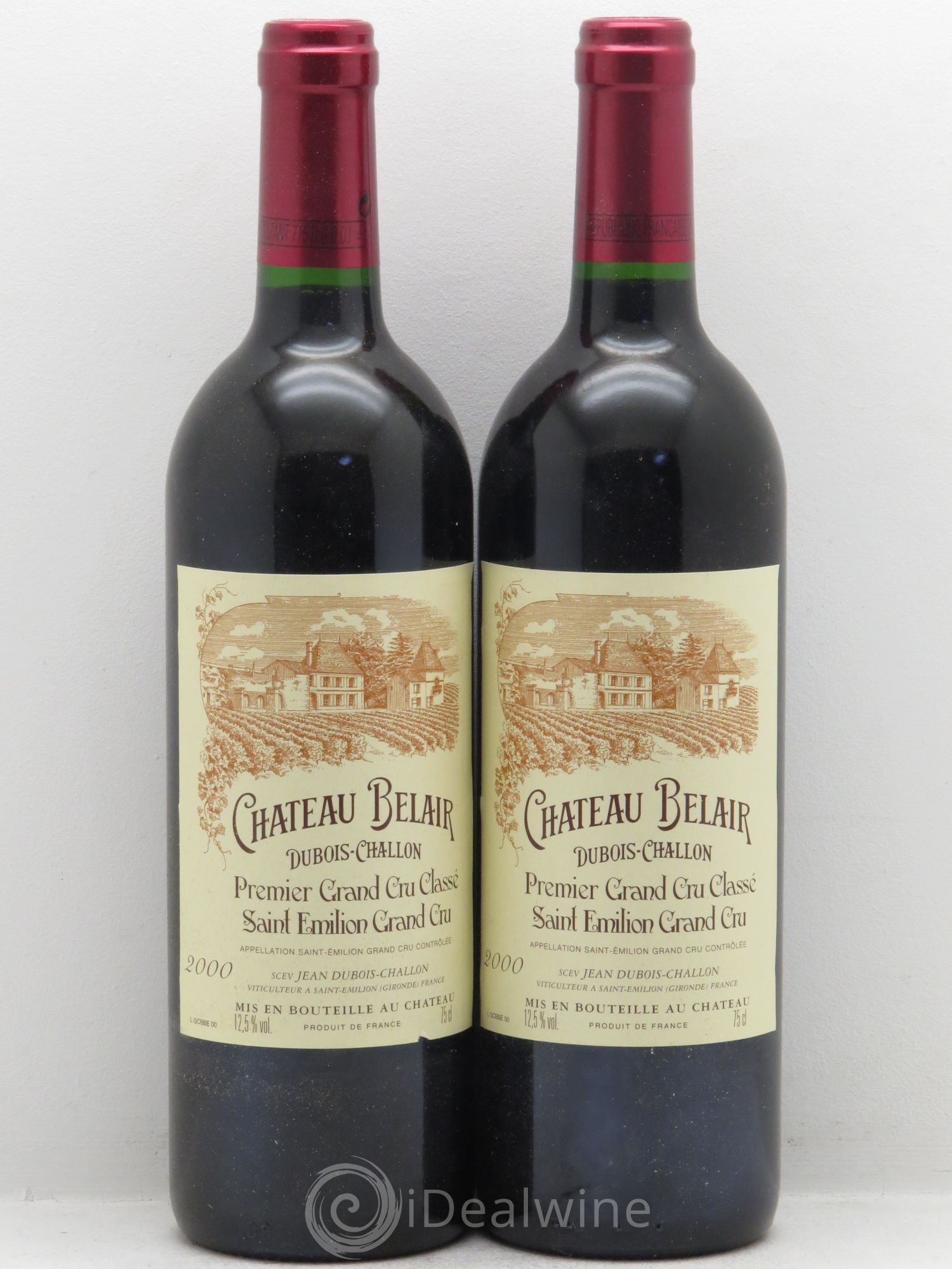Château Belair (Belair-Monange) 1er Grand Cru Classé B 2000 - Lot de 2 bouteilles - 0