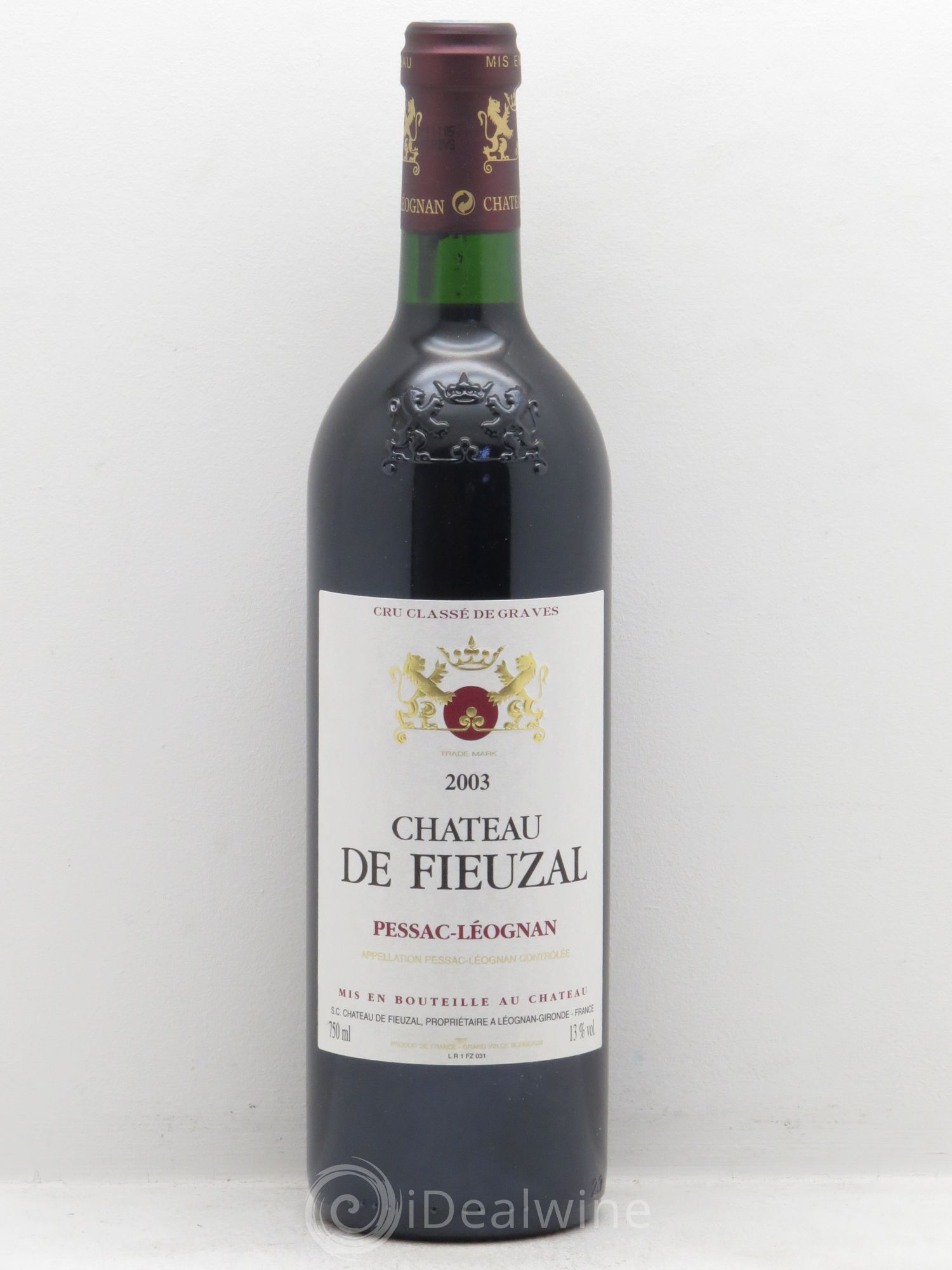 Château de Fieuzal Cru Classé de Graves 2003 - Lot de 12 bouteilles - 0