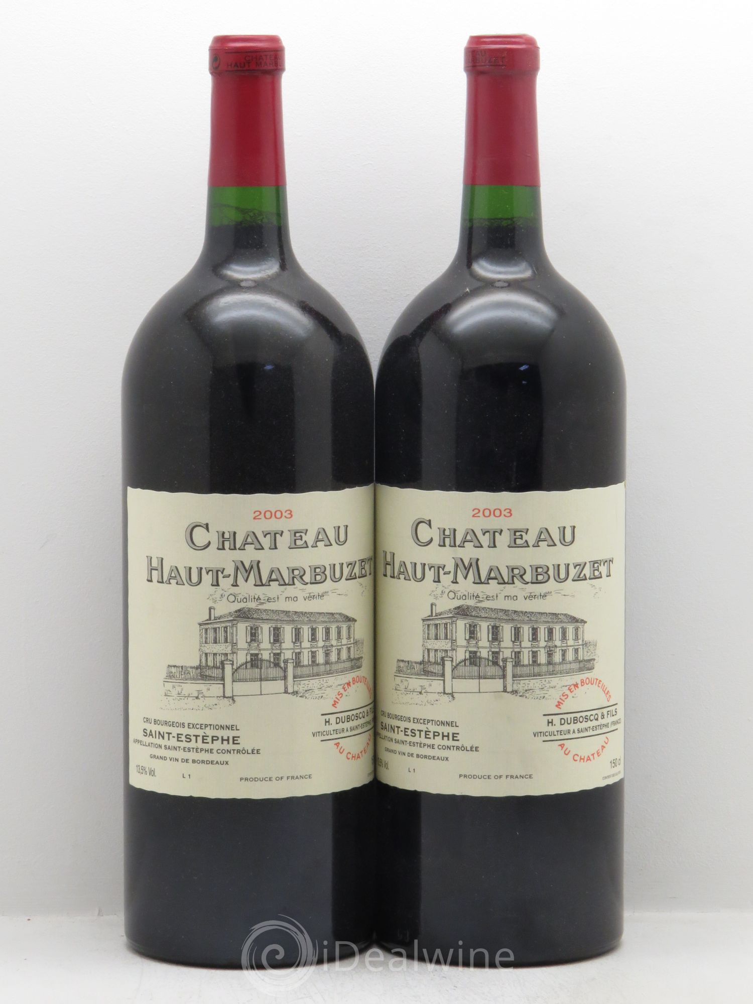 Château Haut Marbuzet 2003 - Lot de 2 magnums - 0