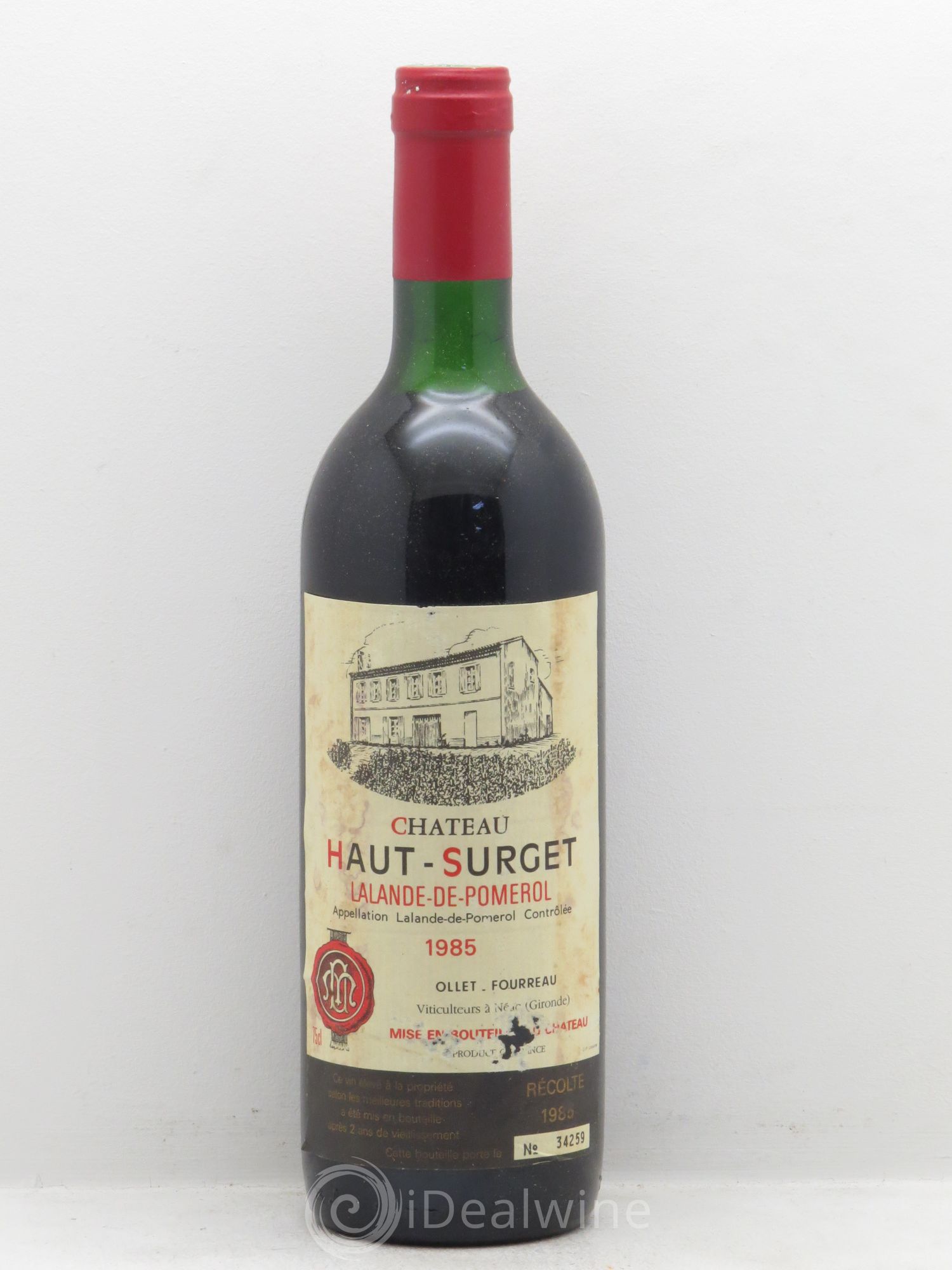 Bordeaux Château Haut Surget Lalande de Pomerol (sans prix de réserve) 1985 - Posten von 1 Flasche - 0