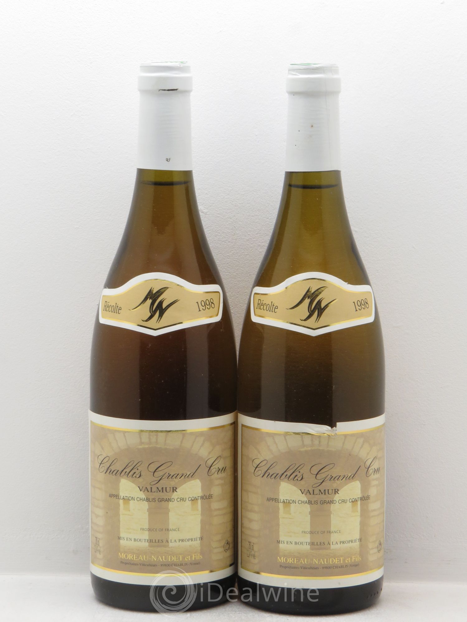 Chablis Grand Cru Moreau Naudet et Fils 1998 - Posten von 2 Flaschen - 0