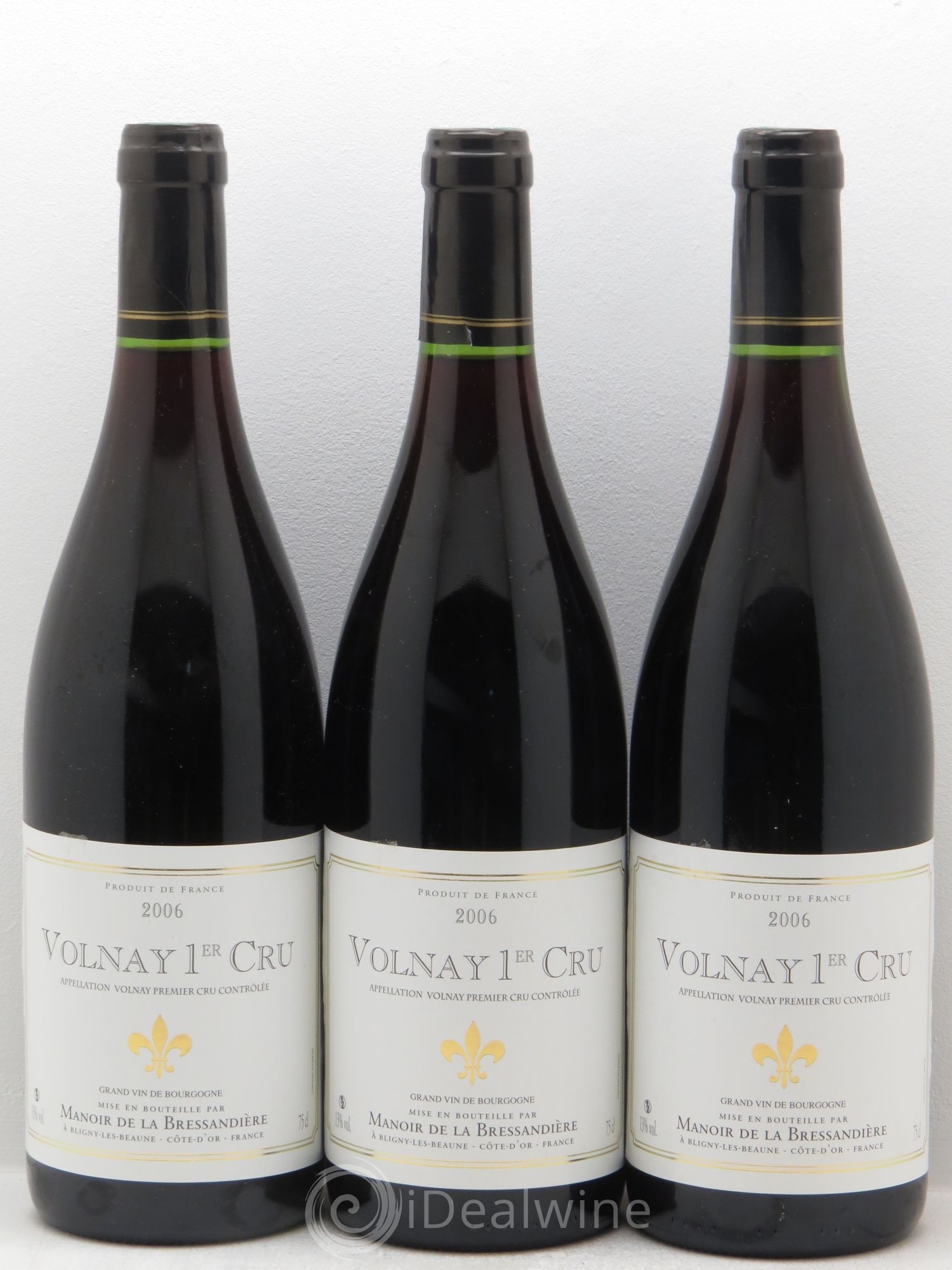 Volnay 1er Cru Manoir de la Bressandière (sans prix de réserve) 2006 - Posten von 3 Flaschen - 0