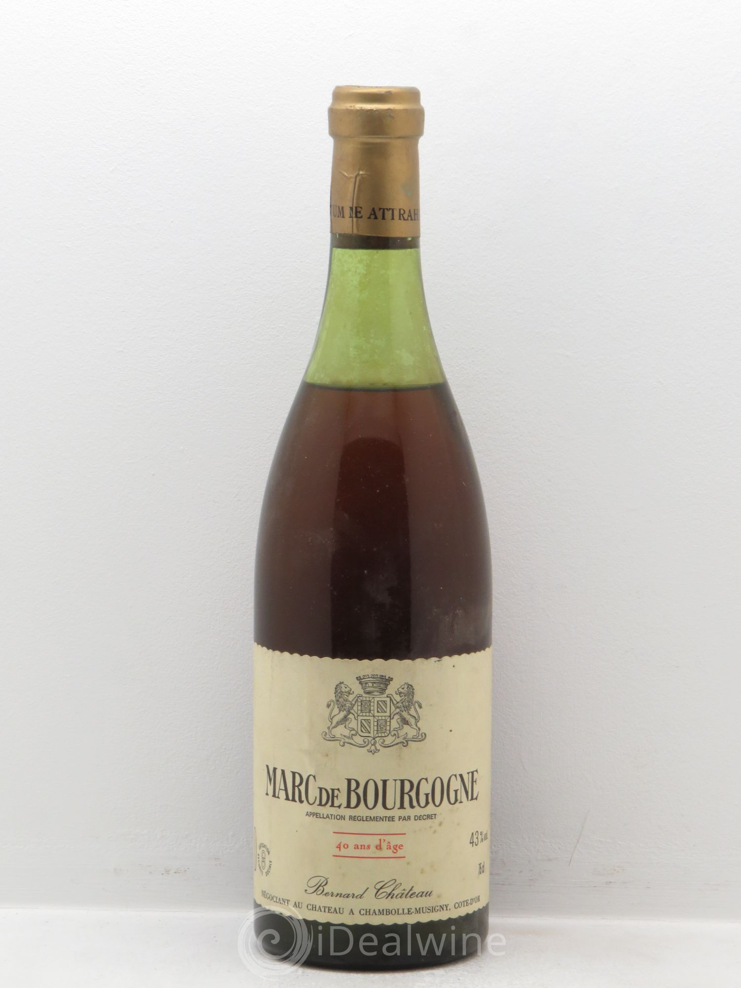 Alcools divers Marc de Bourgogne 40 ans Bernard Château (70cl) (sans prix de réserve) - Posten von 1 Flasche - 0