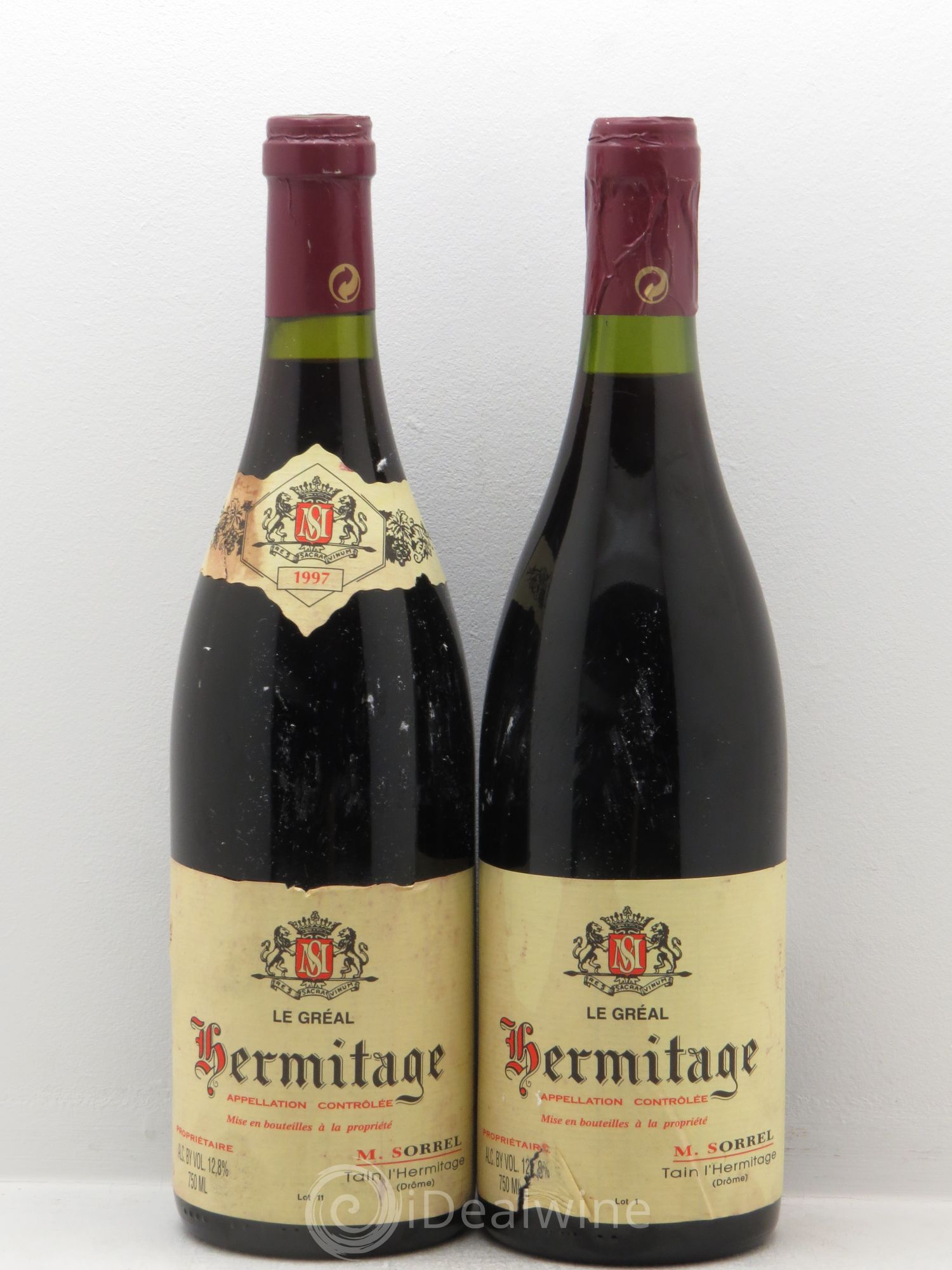 Hermitage Le Gréal Marc Sorrel 1997 - Lot de 2 bouteilles - 0