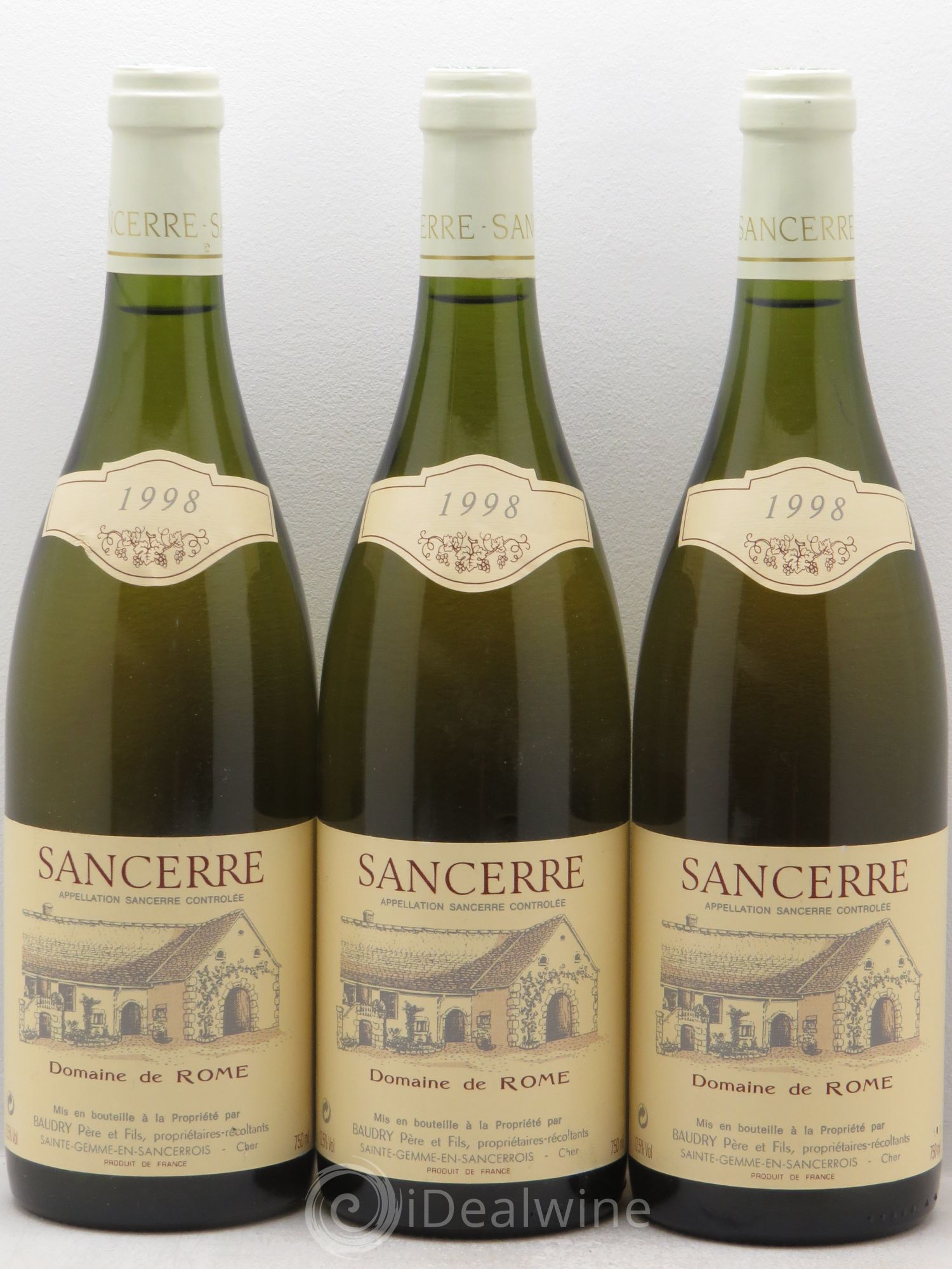 Sancerre Domaine de Rome Baudry Père et Fils (sans prix de réserve) 1998 - Posten von 3 Flaschen - 0