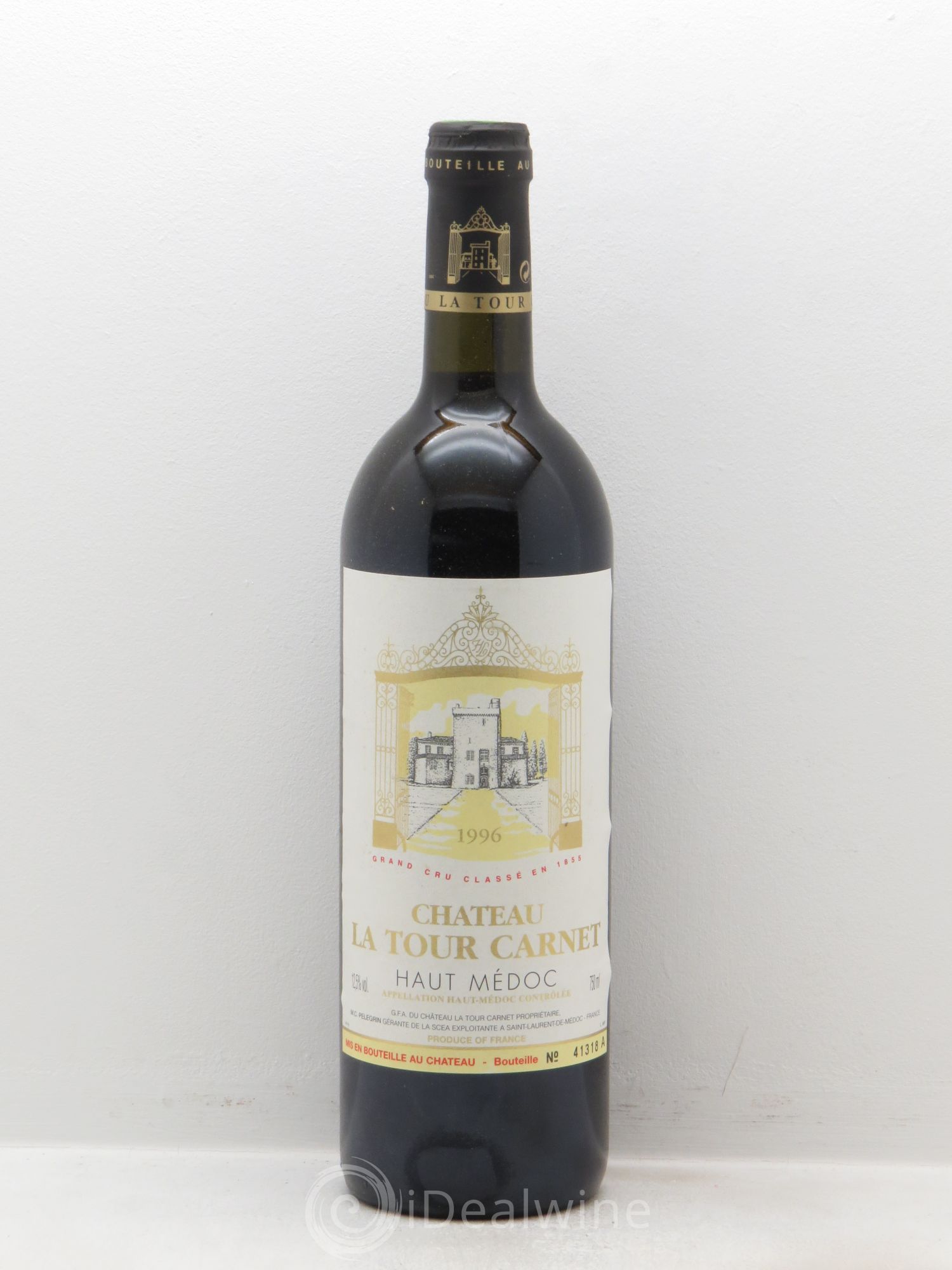 Château la Tour Carnet 4ème Grand Cru Classé 1996 - Lotto di 12 bottiglie - 0