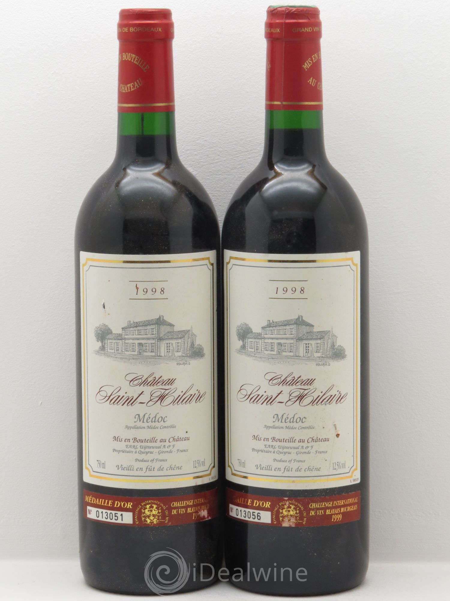 Médoc Château Saint Hilaire (sans prix de réserve) 1998 - Posten von 2 Flaschen - 0