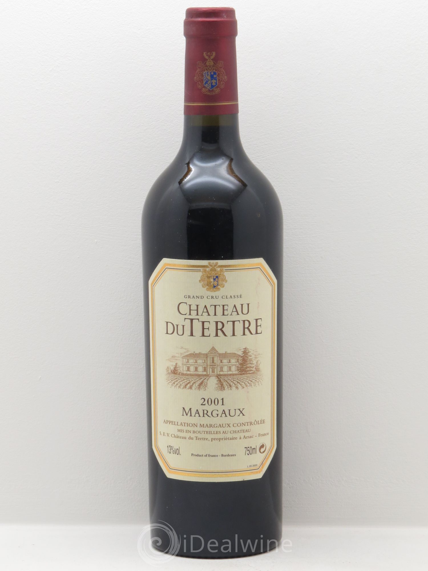 Château du Tertre 5ème Grand Cru Classé (sans prix de réserve) 2001 - Lot de 1 bouteille - 0