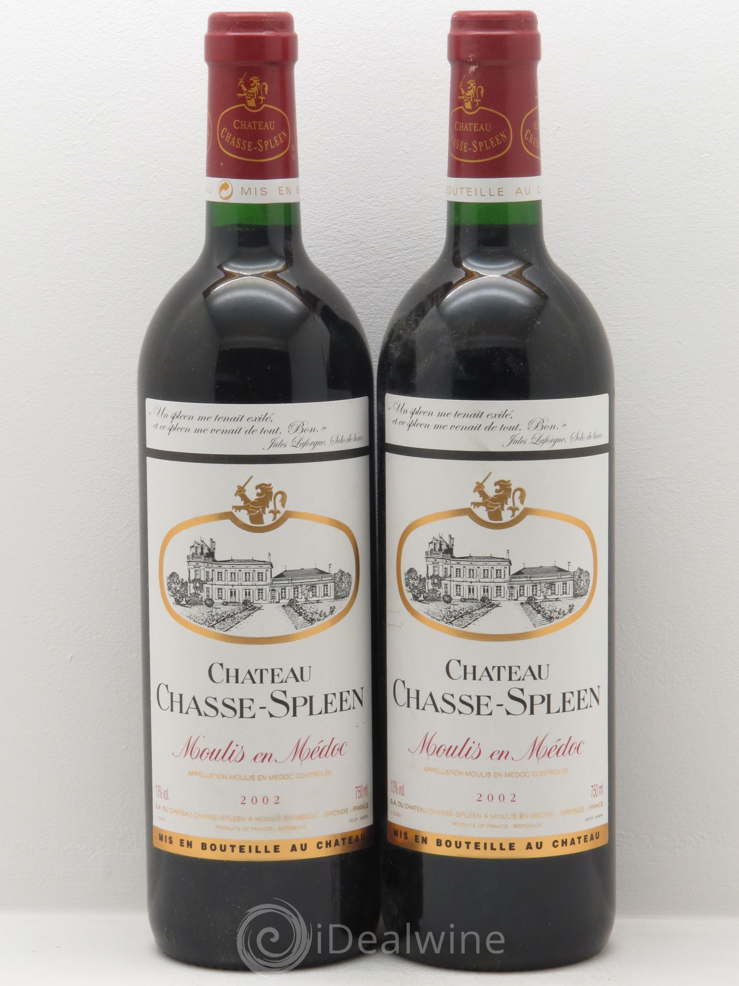 Château Chasse Spleen (sans prix de réserve) 2002 - Lot de 2 bouteilles - 0