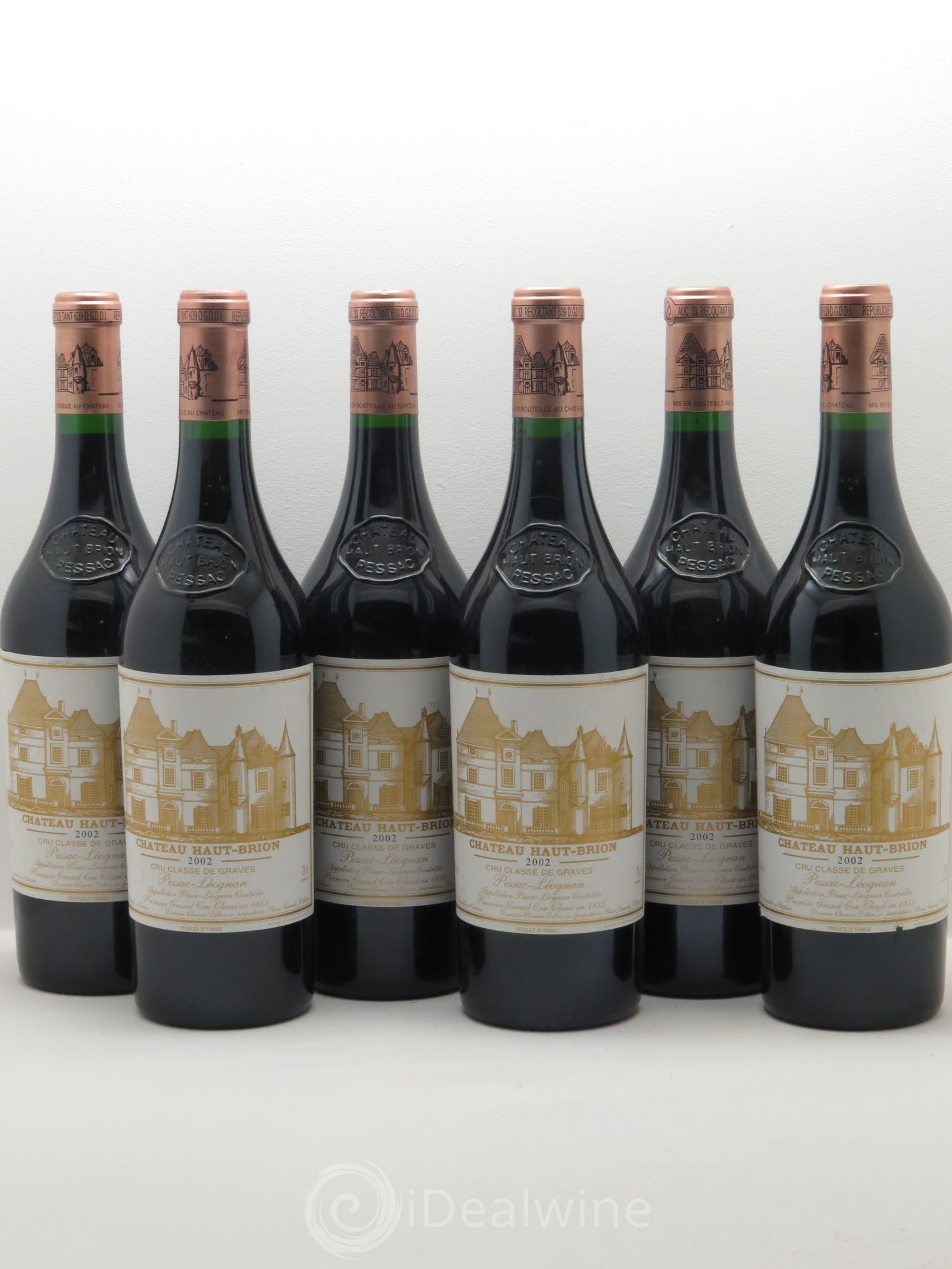 Château Haut Brion 1er Grand Cru Classé 2002 - Lot de 6 bouteilles - 0