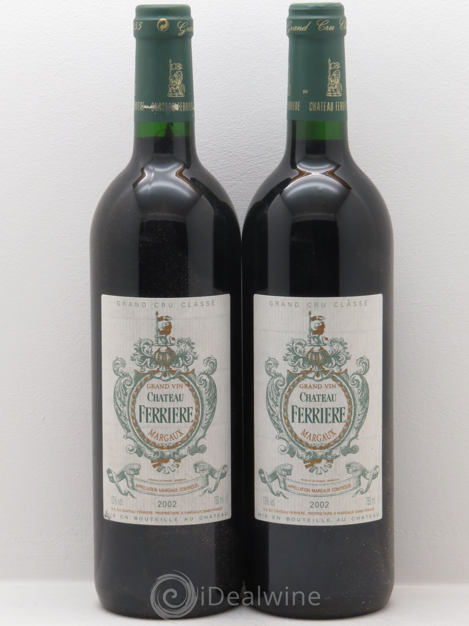 Château Ferrière 3ème Grand Cru Classé (sans prix de réserve) 2002 - Lot de 2 bouteilles - 0