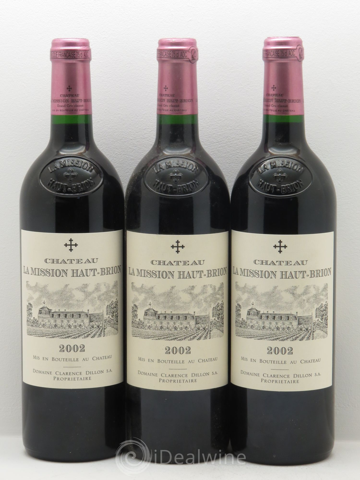 Château la Mission Haut-Brion Cru Classé de Graves 2002 - Lot de 3 bouteilles - 0