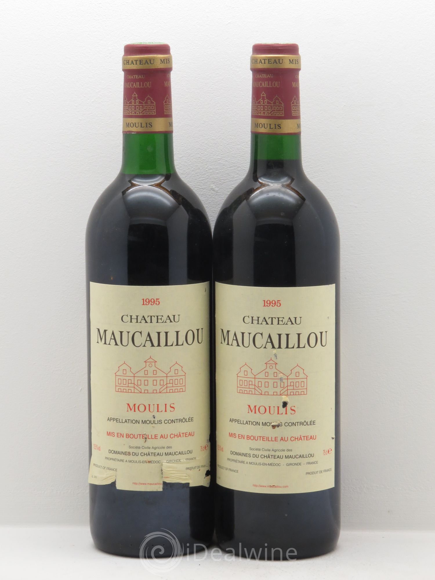 Château Maucaillou (sans prix de réserve) 1995 - Lot de 2 bouteilles - 0