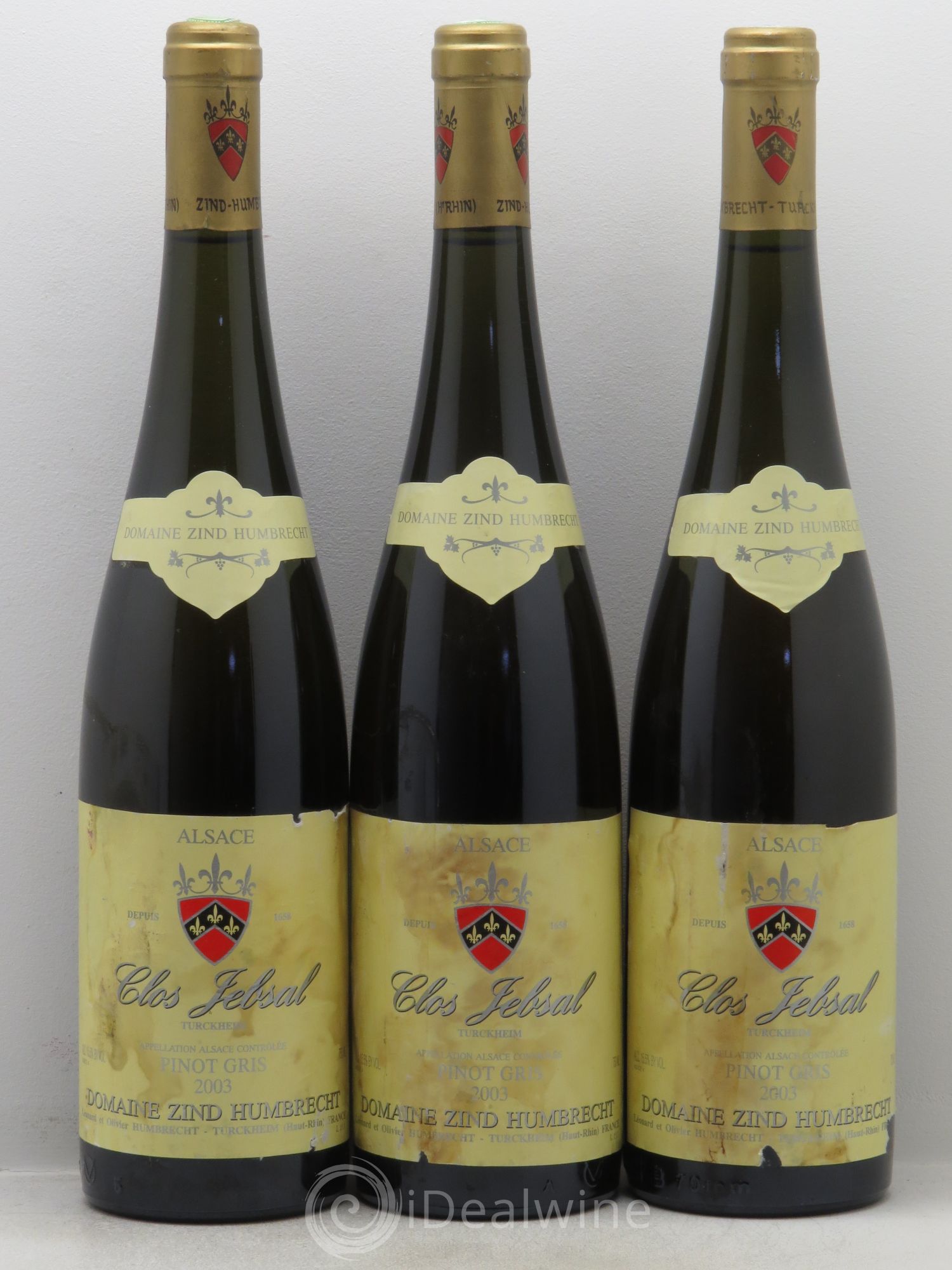 Alsace Pinot Gris Clos Jebsal Zind-Humbrecht (Domaine) 2003 - Lot de 3 bouteilles - 0