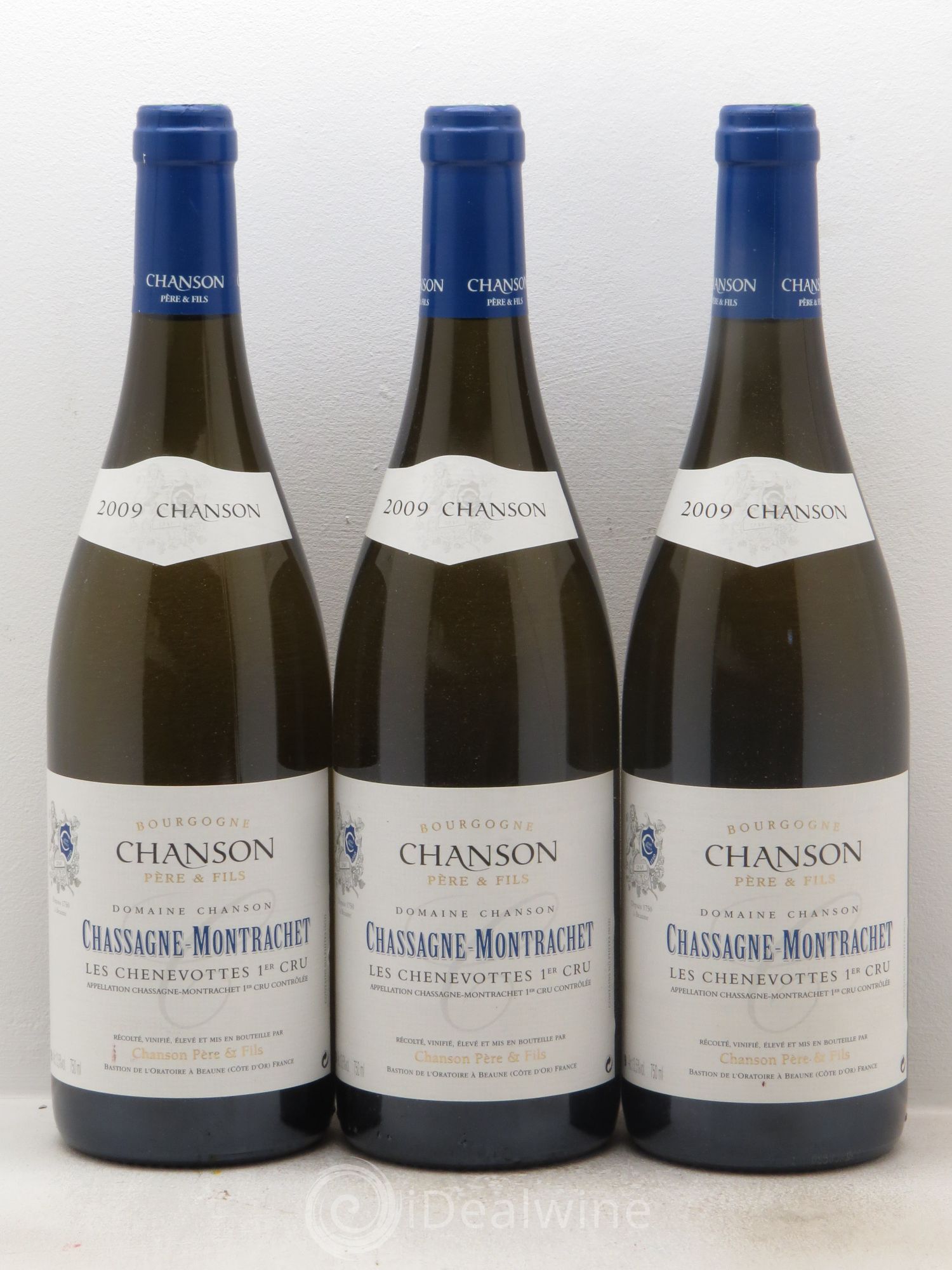Chassagne-Montrachet 1er Cru Domaine Chanson P&F 2009 - Lot de 3 bouteilles - 0